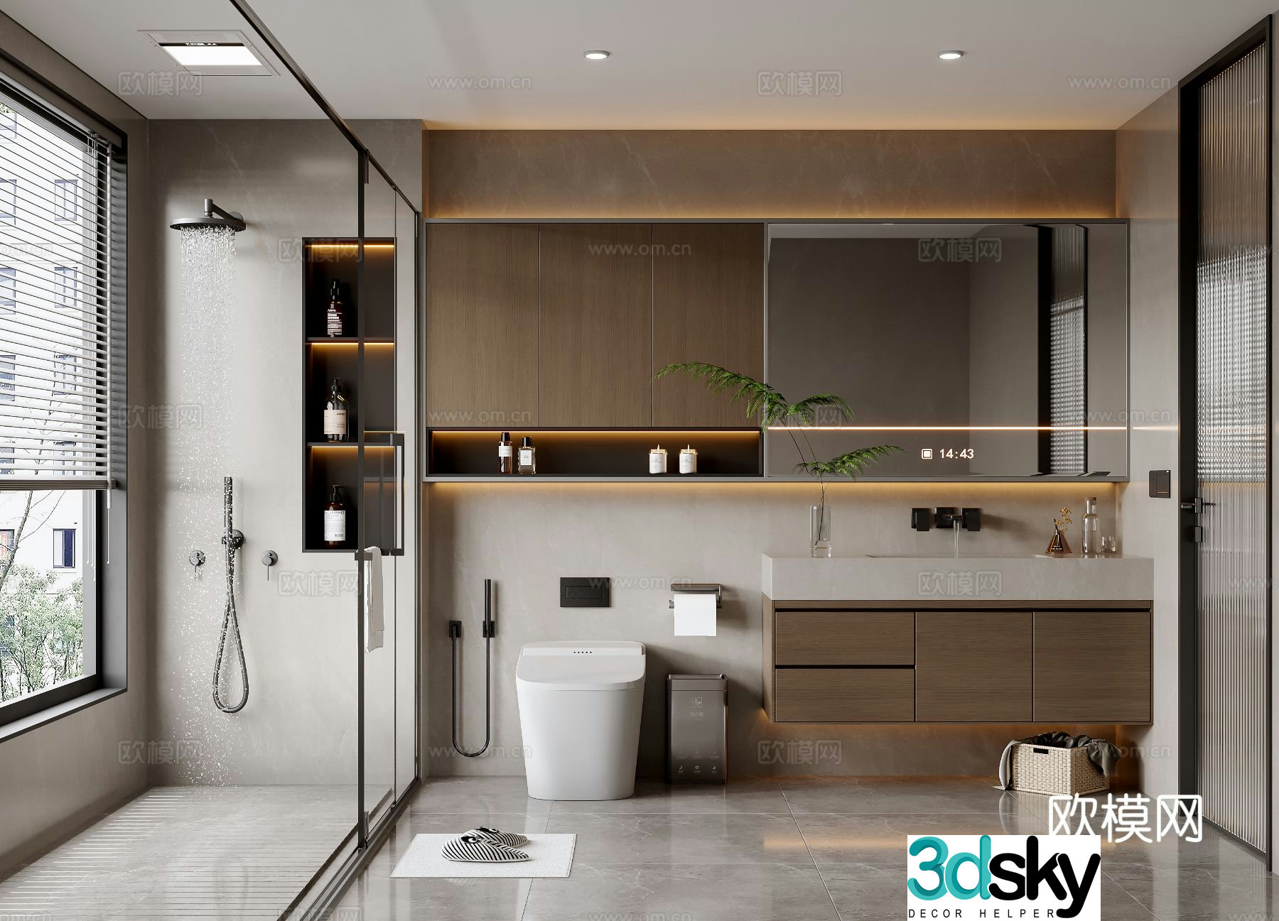 Italian bathroom bathroom 3d model