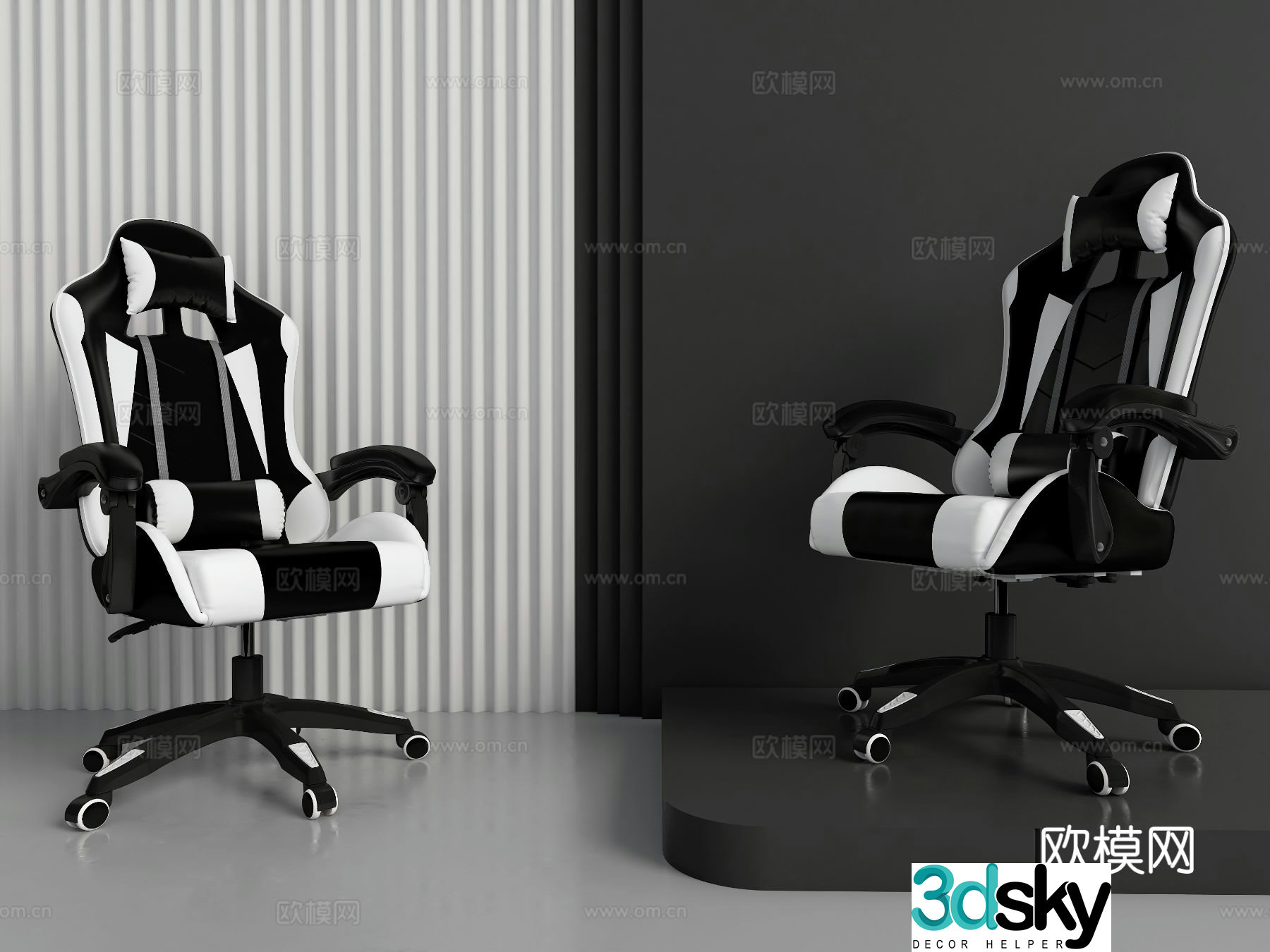 Modern gaming chair 3d model