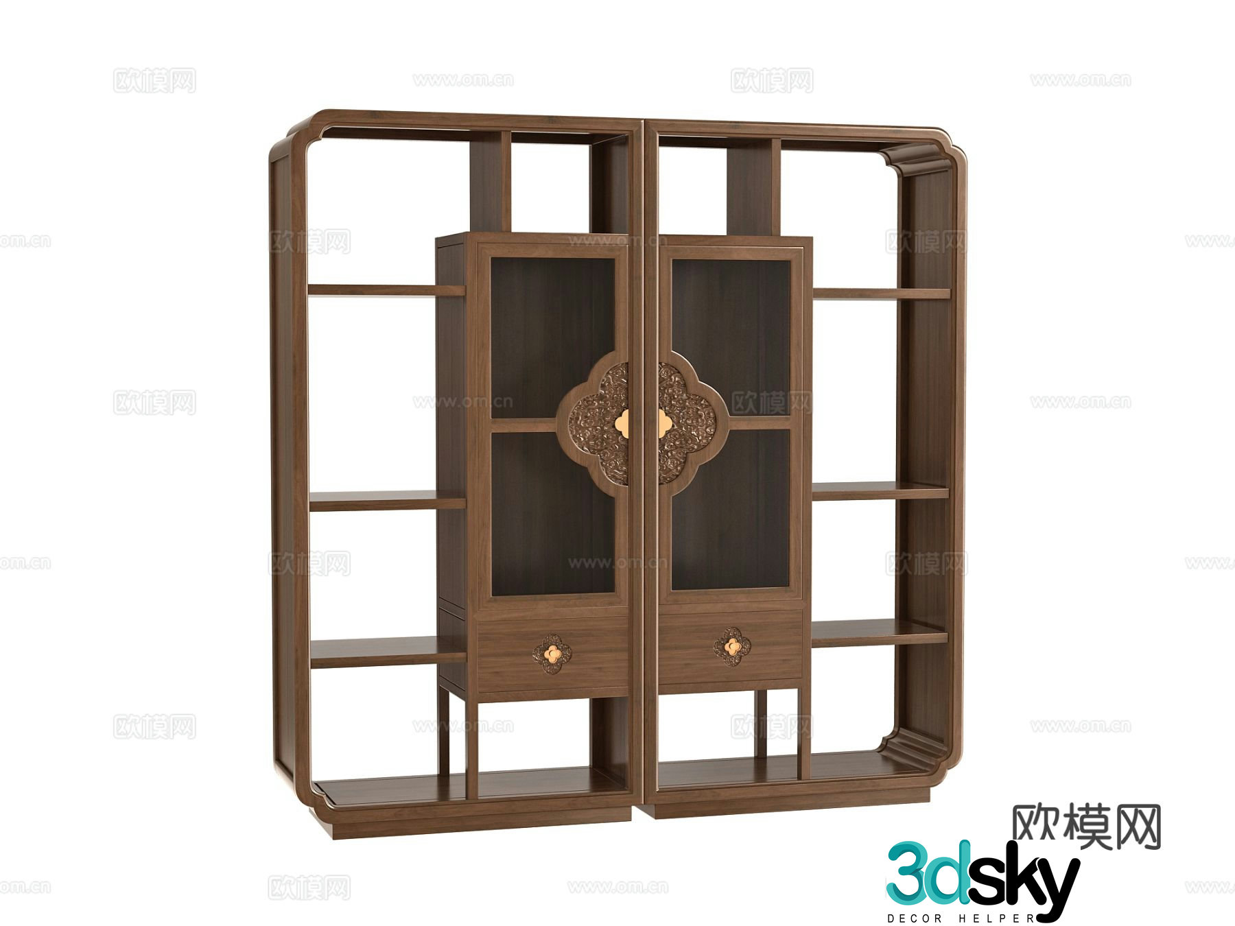 Chinese style Bogu rack 3D model