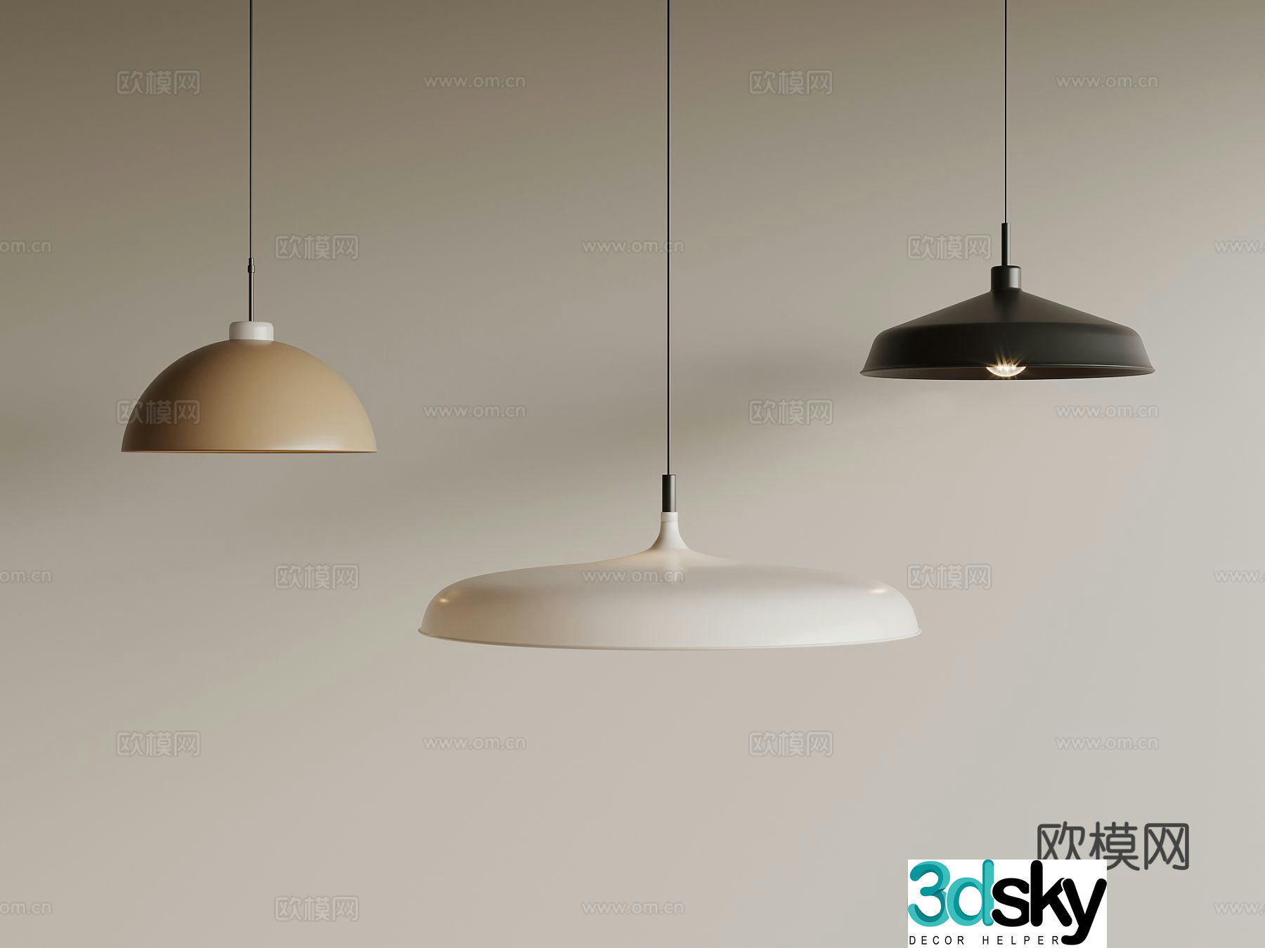 Minimalist small chandelier bedside small chandelier 3d model