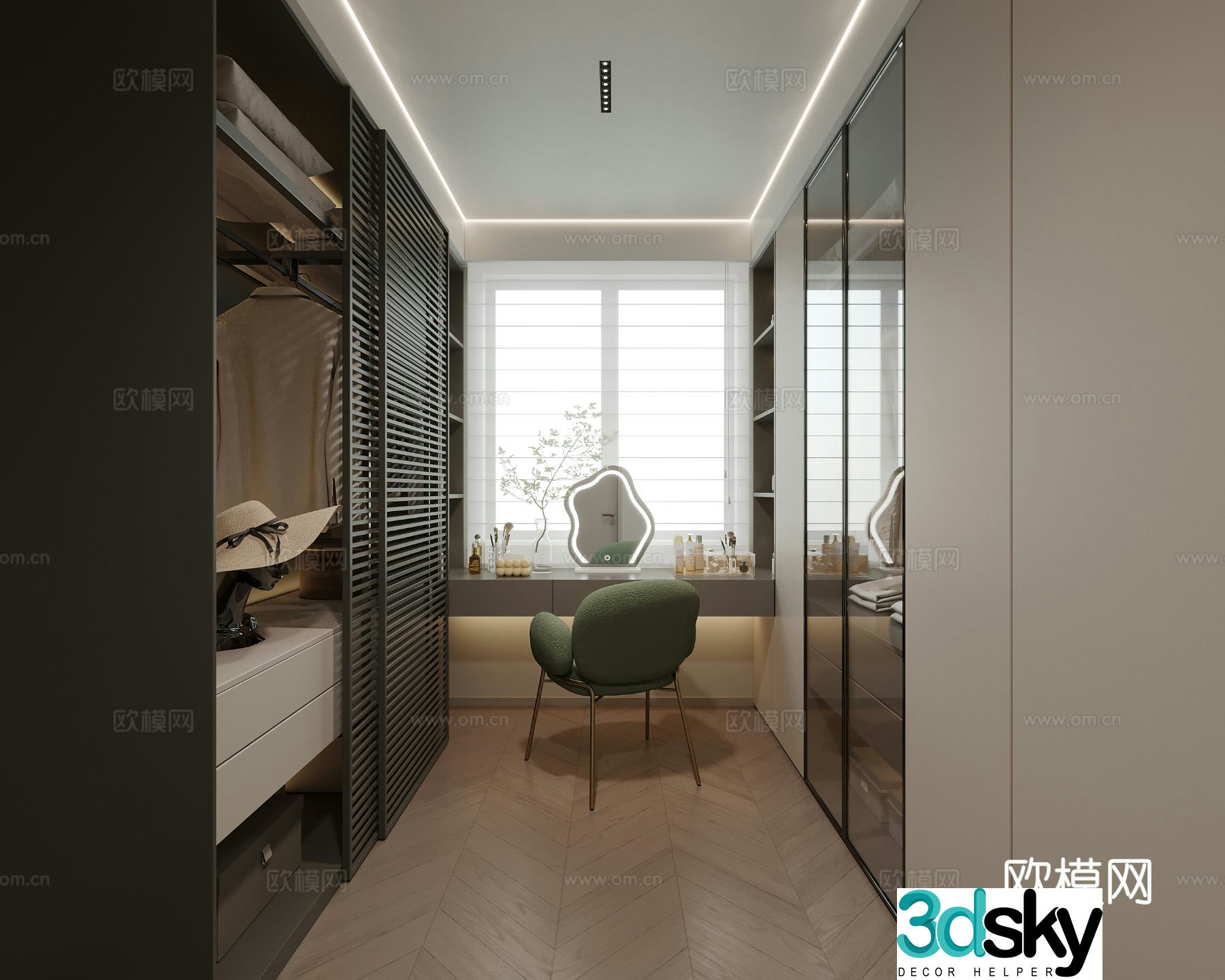 Modern cloakroom 3d model