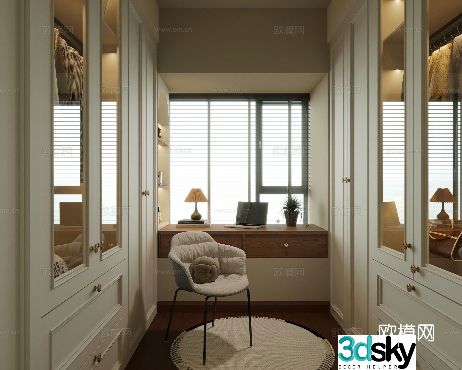 French cloakroom 3d model