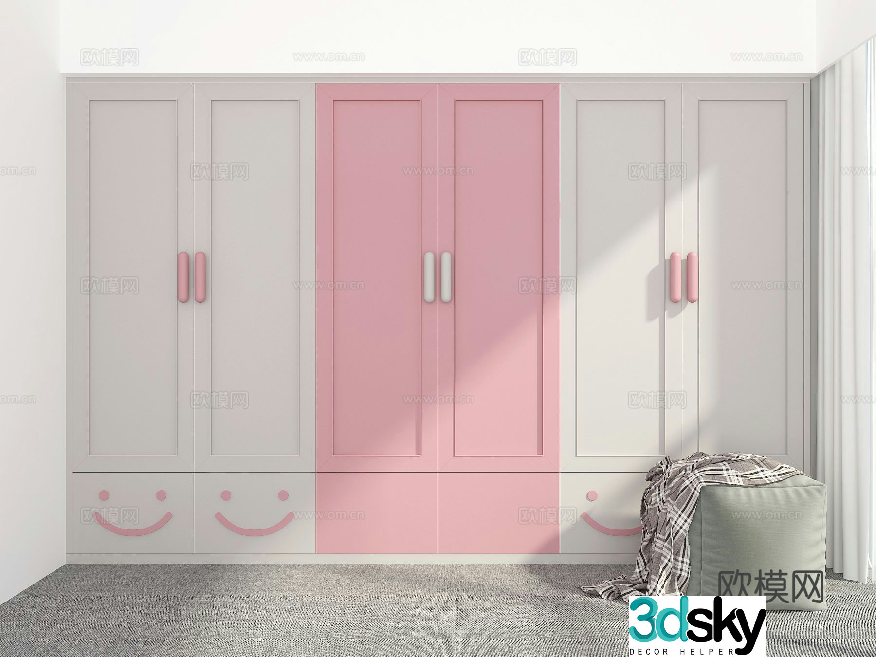 modern wardrobe wardrobe 3d model