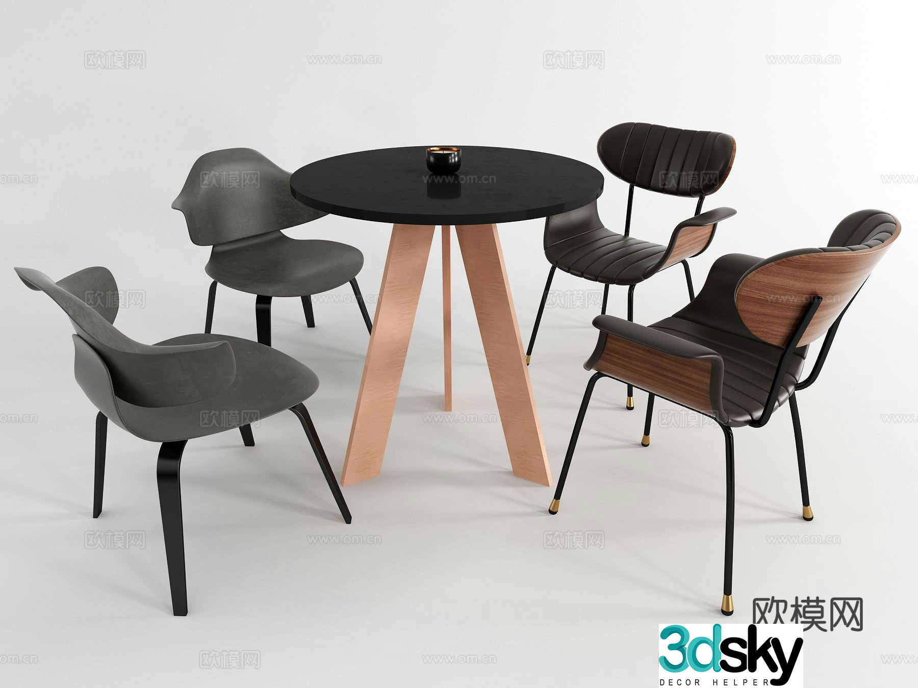 Leisure tables and chairs Negotiation tables and chairs 3d model