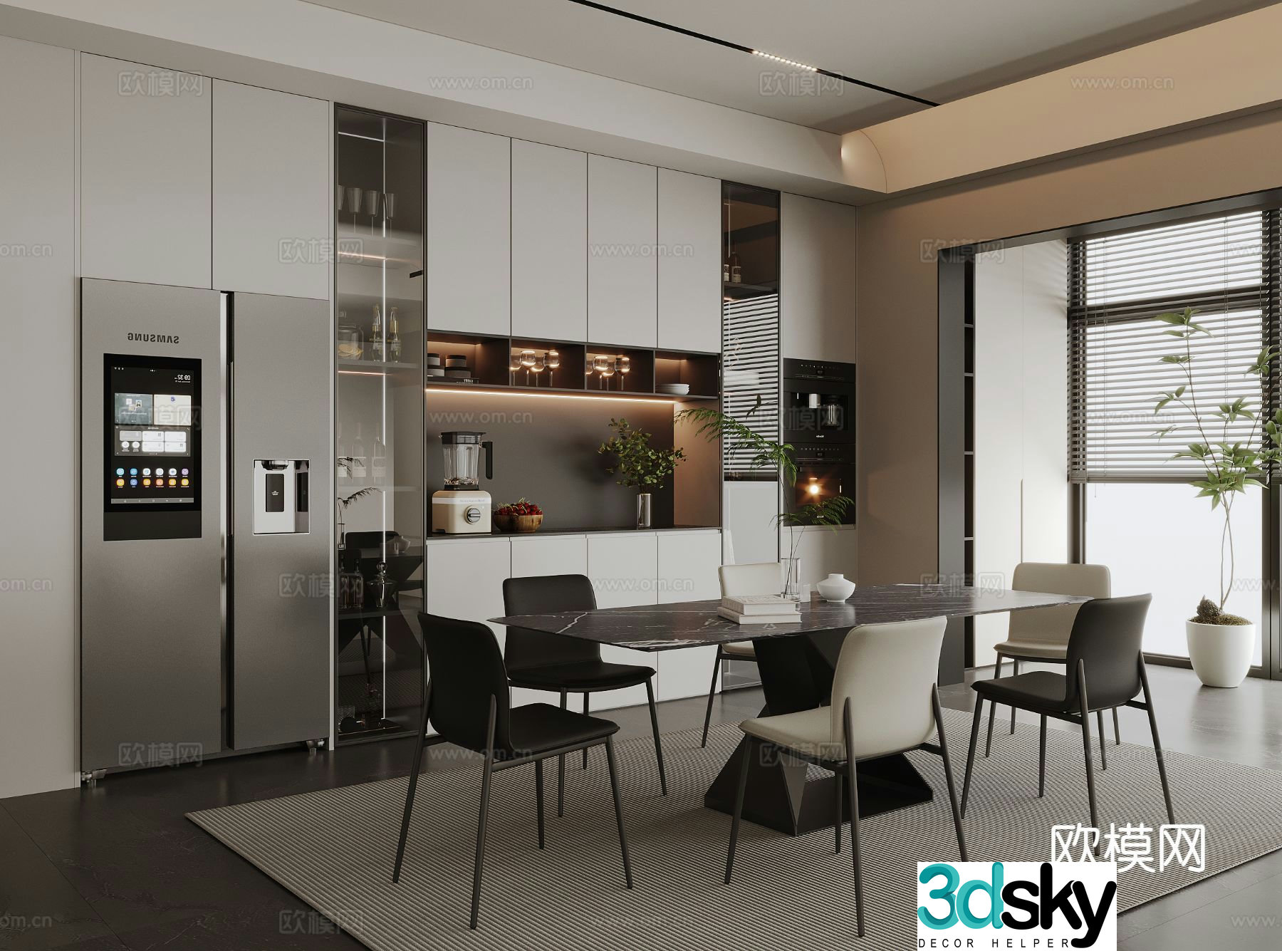 Modern restaurant 3d model