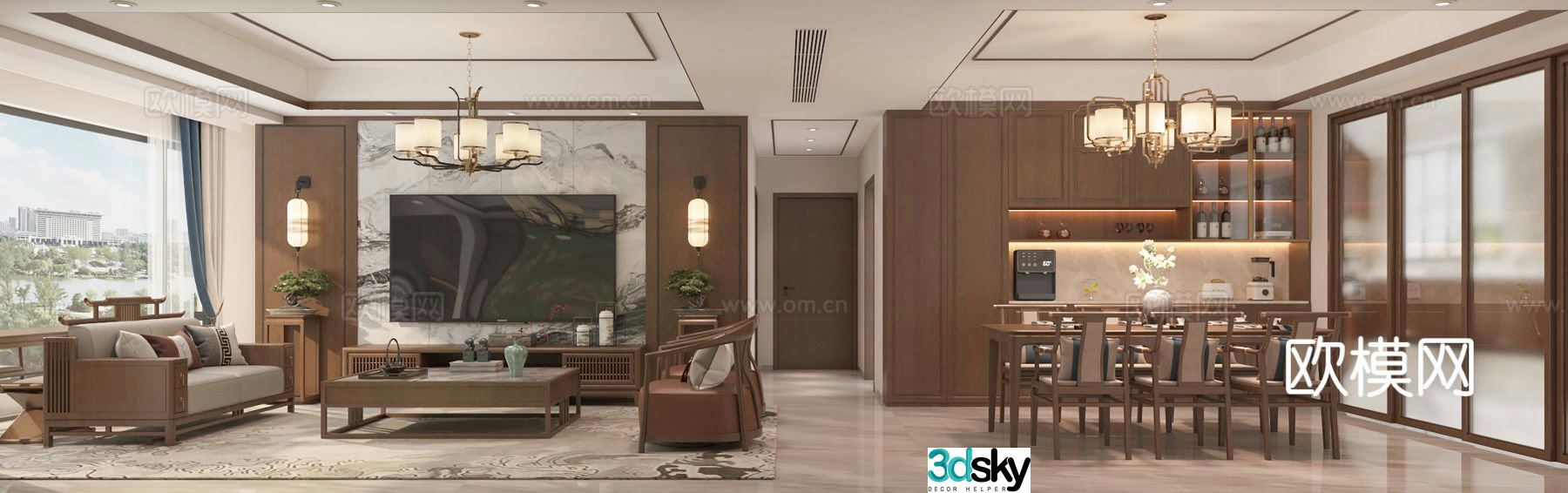 New Chinese restaurant 3D model