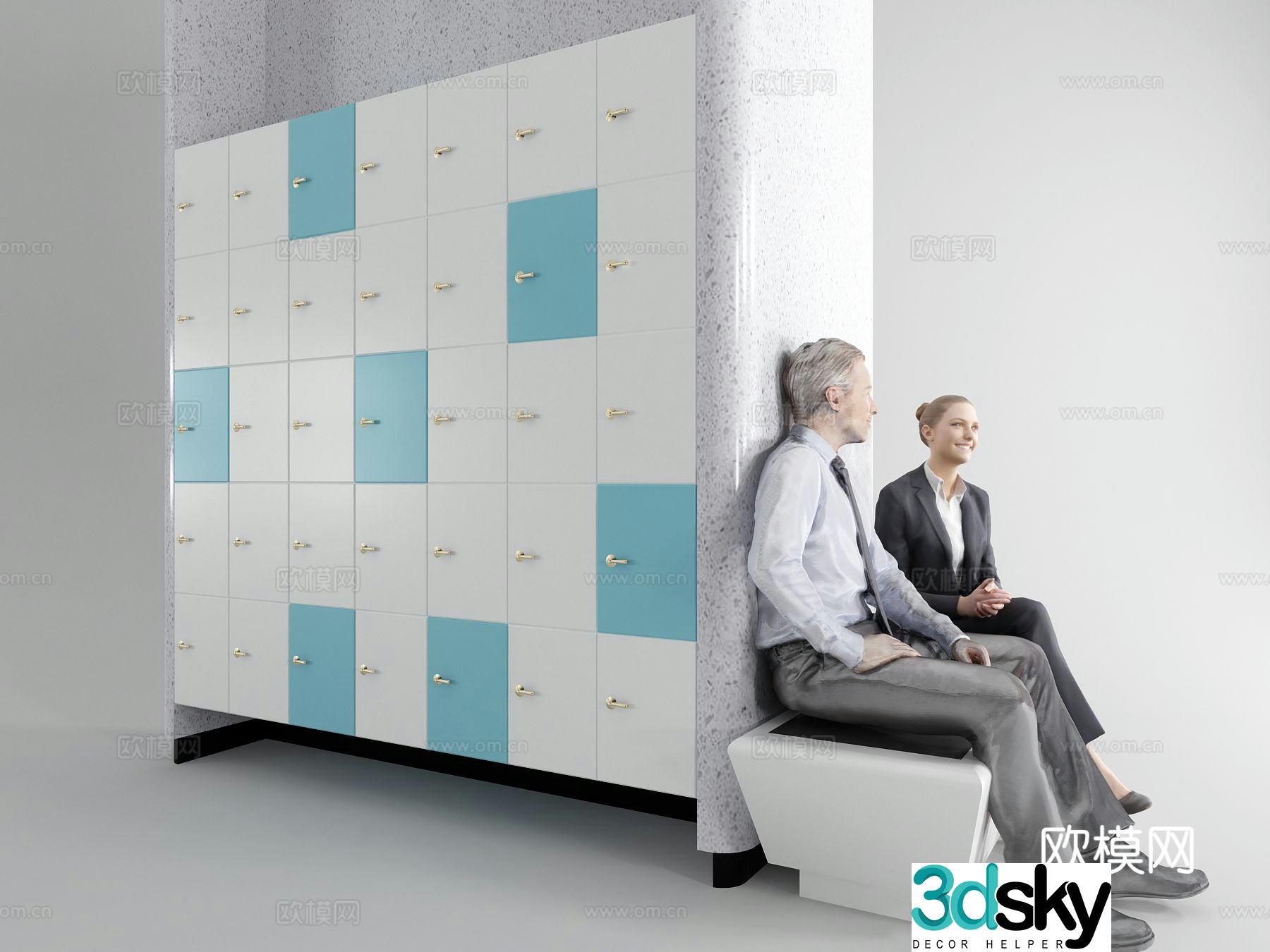Modern locker locker 3d model