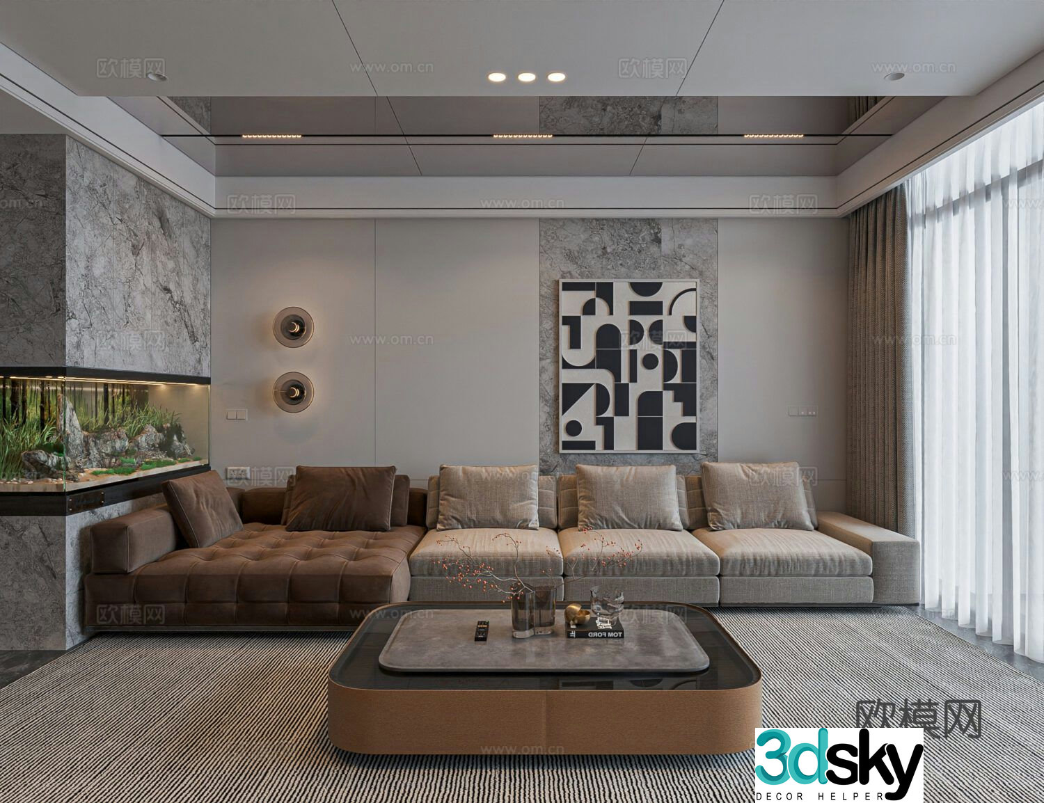 Italian living room 3d model