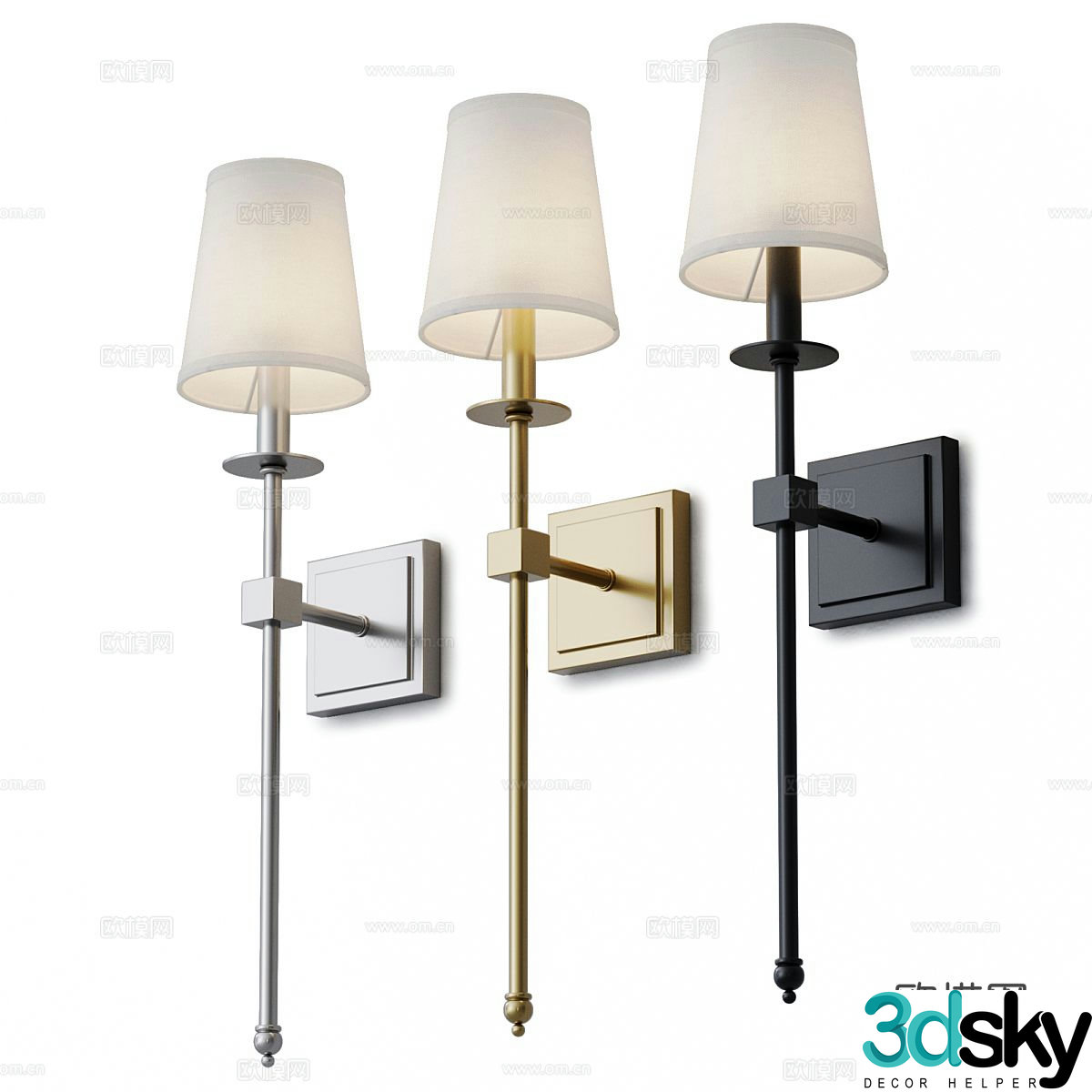 Minimalist wall lamp bedside wall lamp 3d model