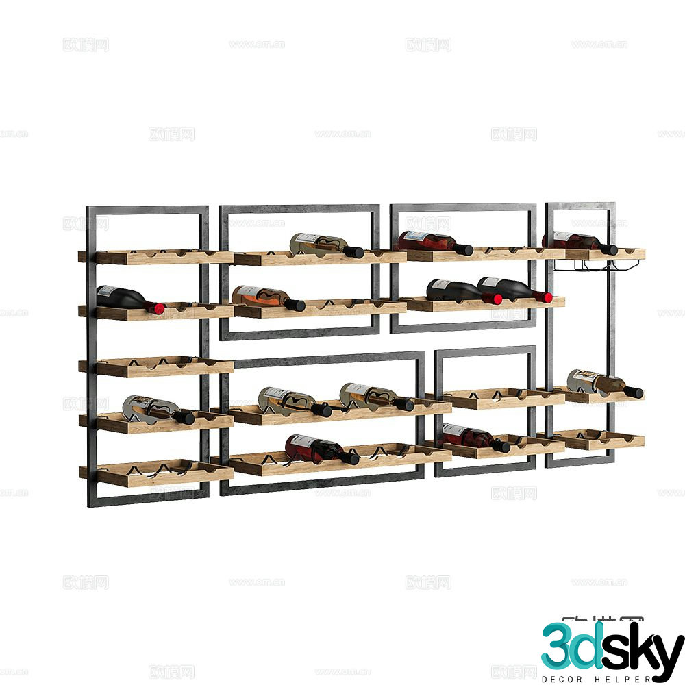 Wine cabinet display cabinet display cabinet 3d model
