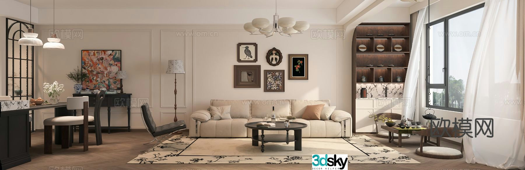 French restaurant 3d model