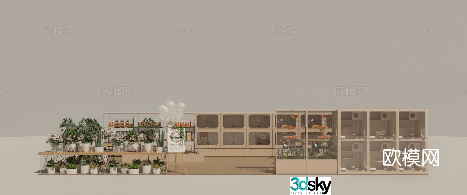pet supplies cattery cat nest 3d model