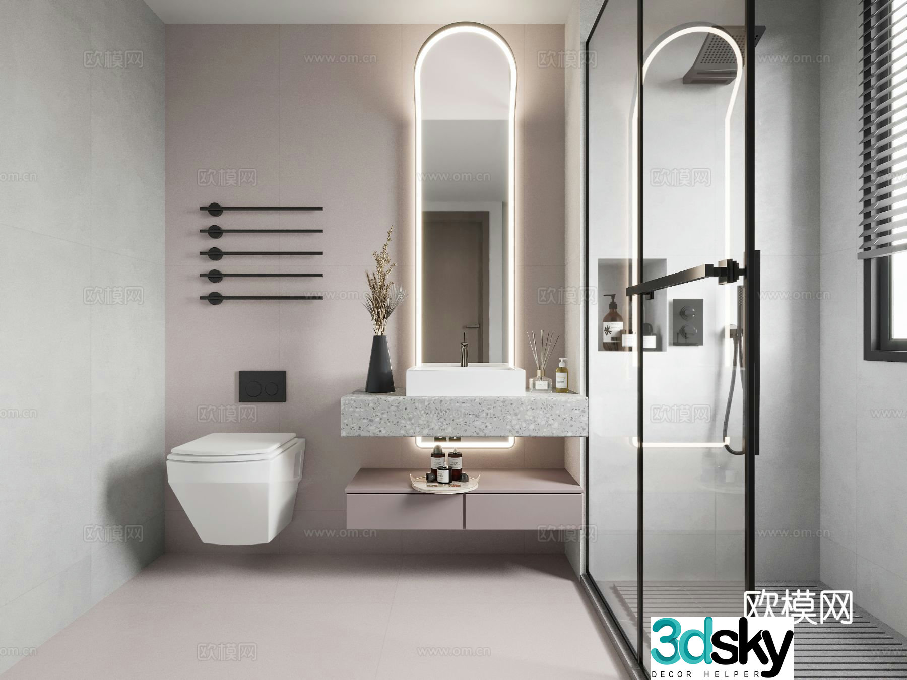 Modern bathroom bathroom 3d model