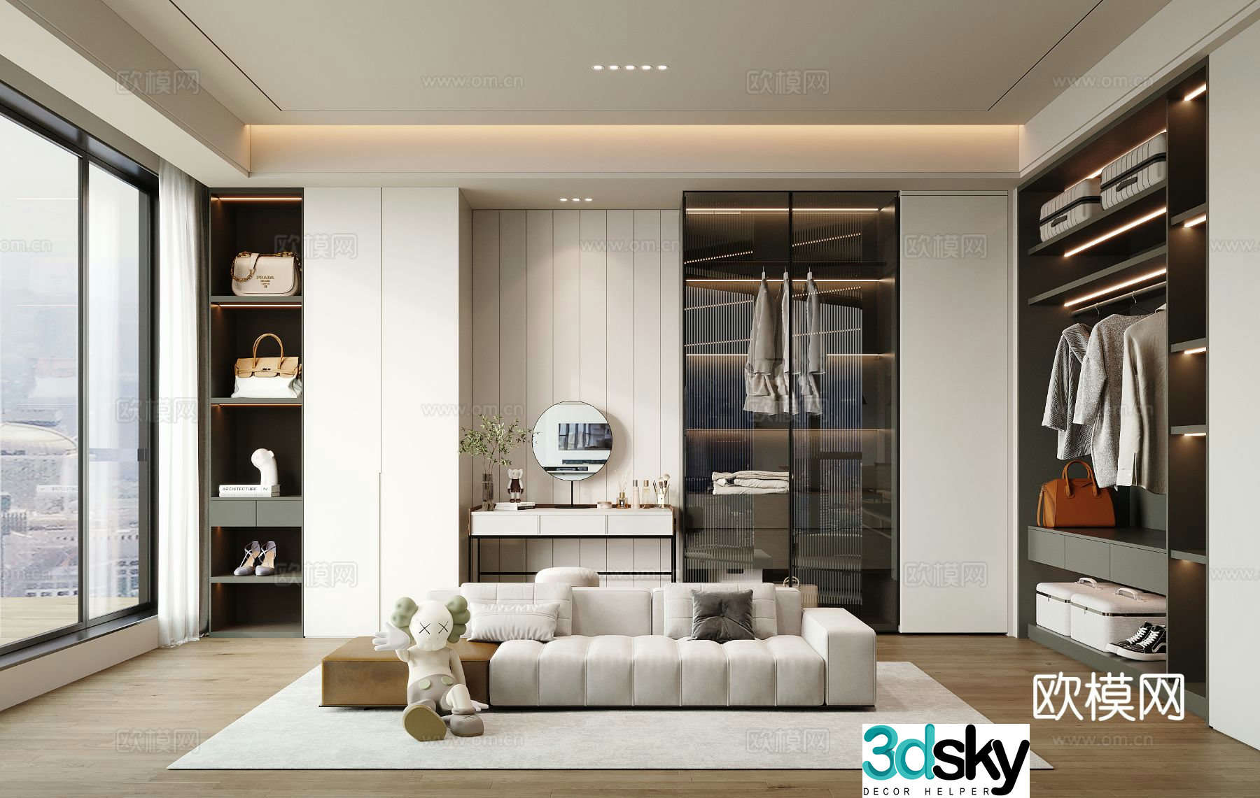Modern cloakroom 3d model
