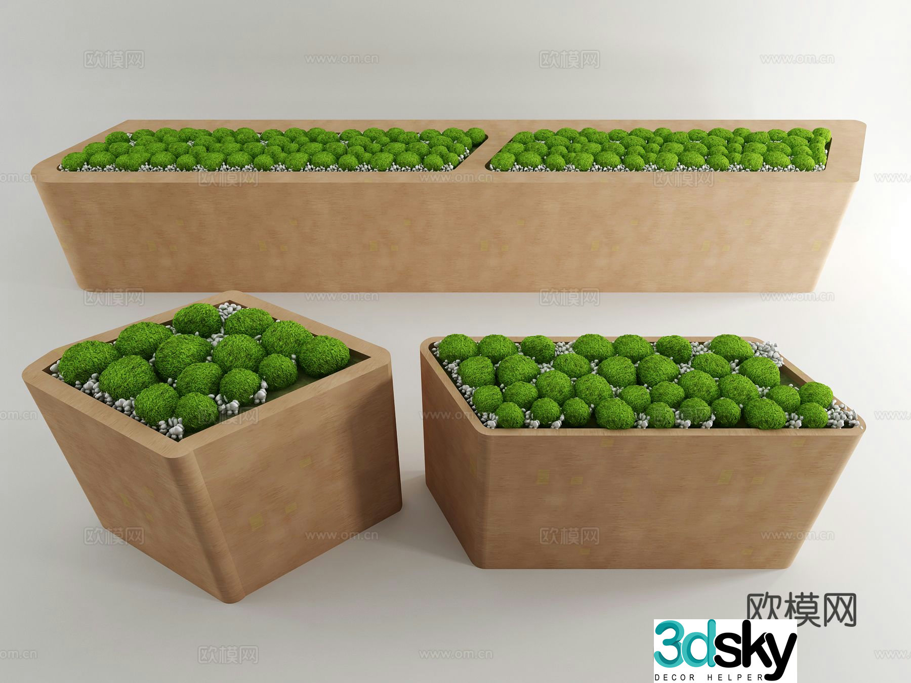 Outdoor flower box flower pond flower bed 3D model