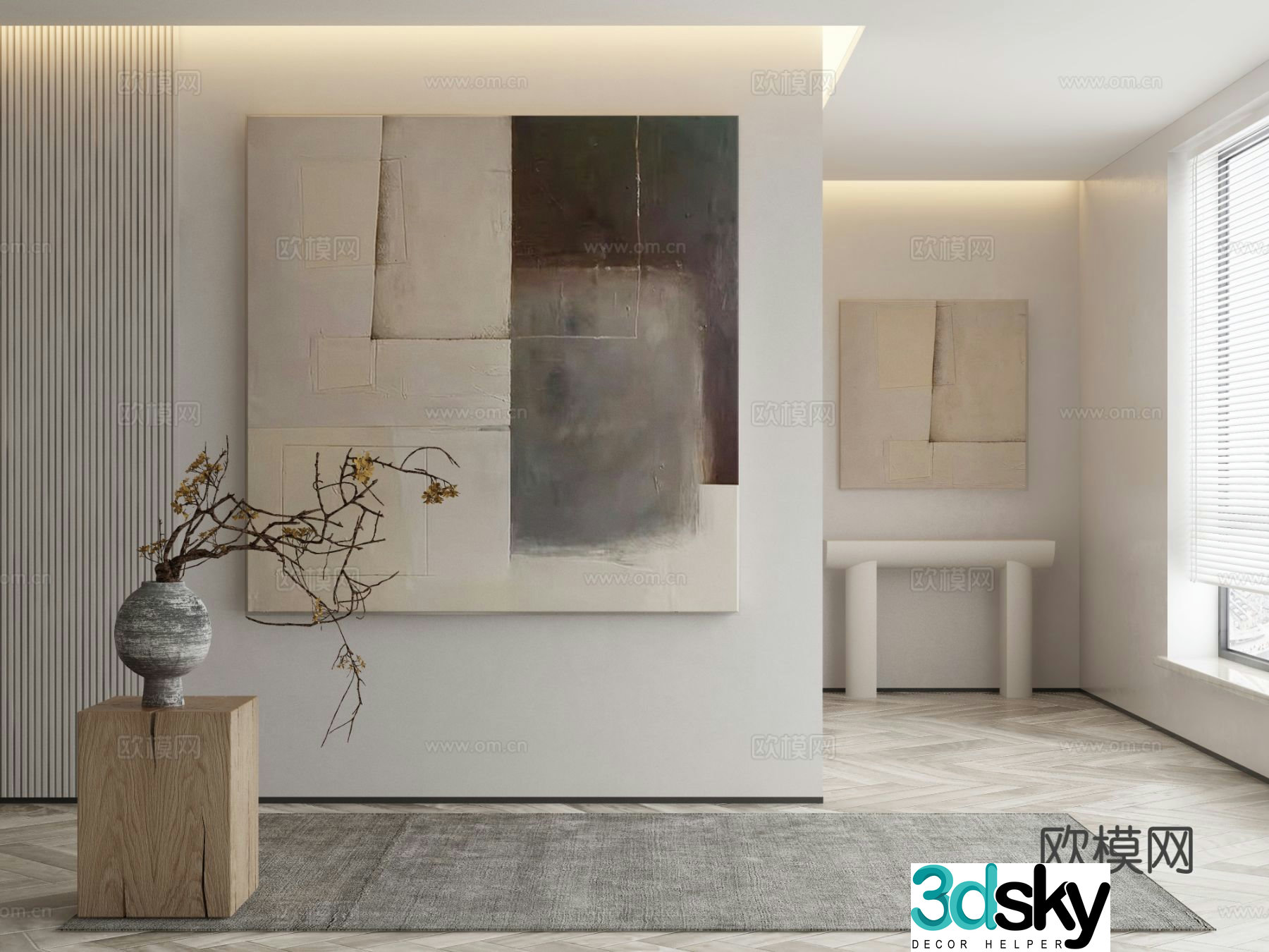 Decorative painting texture painting hanging painting 3d model