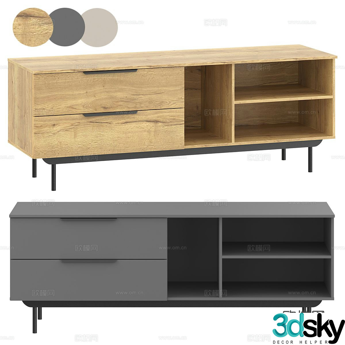 Modern TV cabinet 3d model