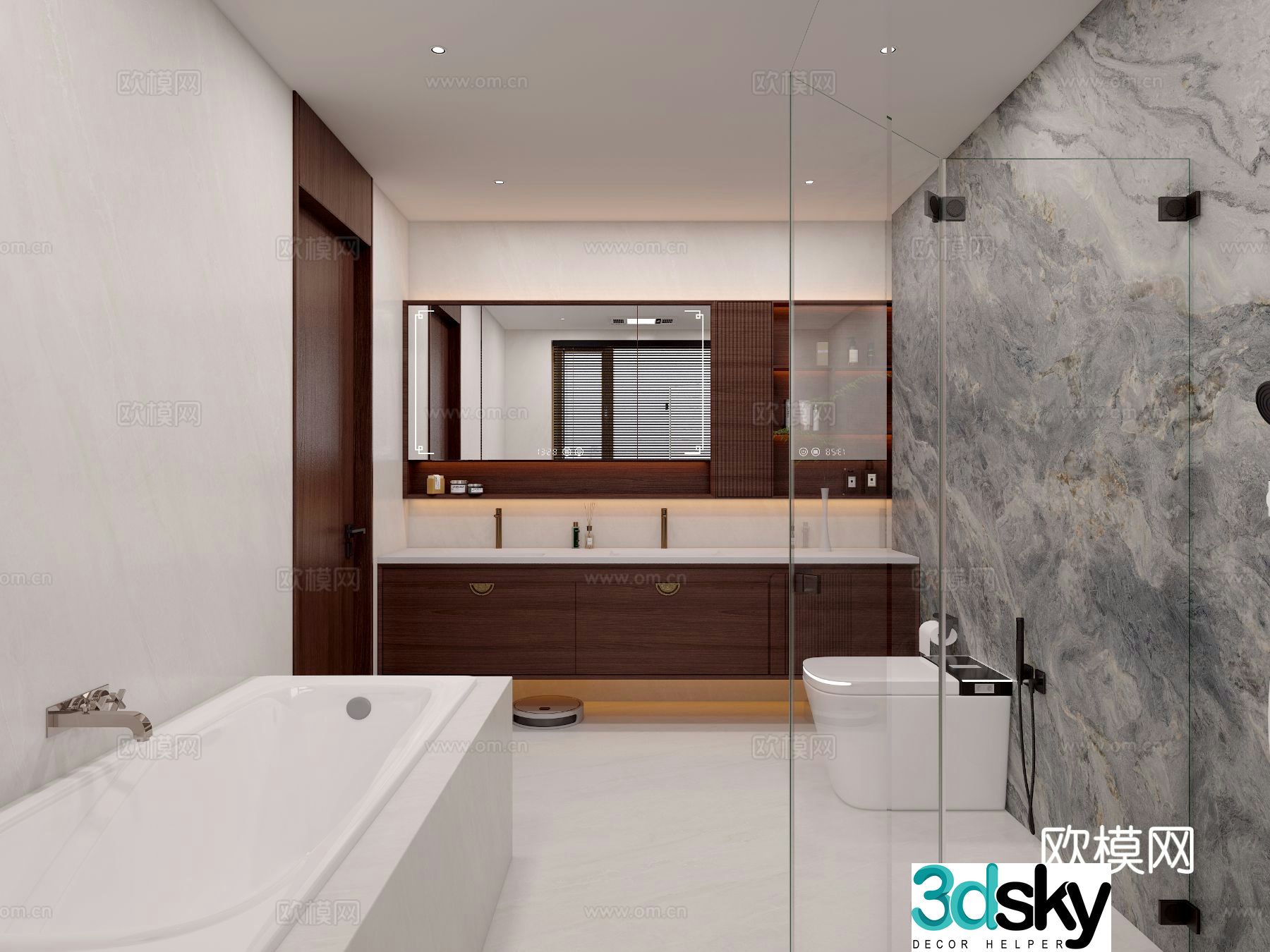 New Chinese style bathroom bathroom 3d model