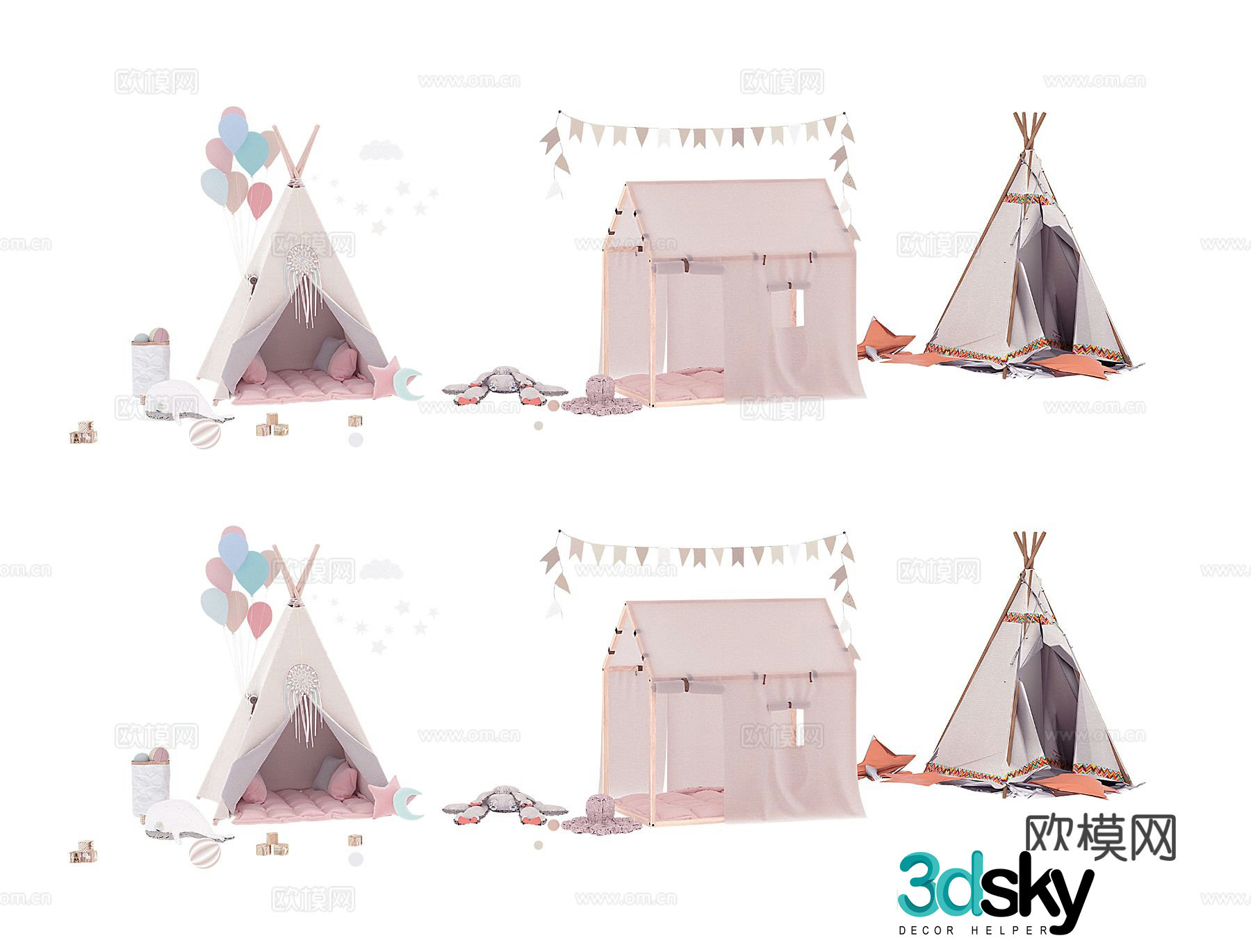 Outdoor tent children’s tent 3d model