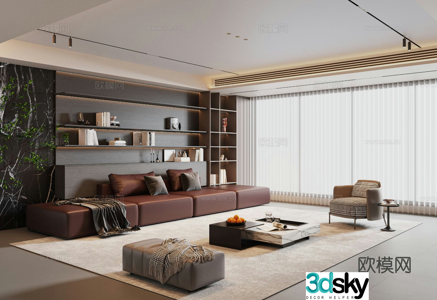Italian living room 3d model