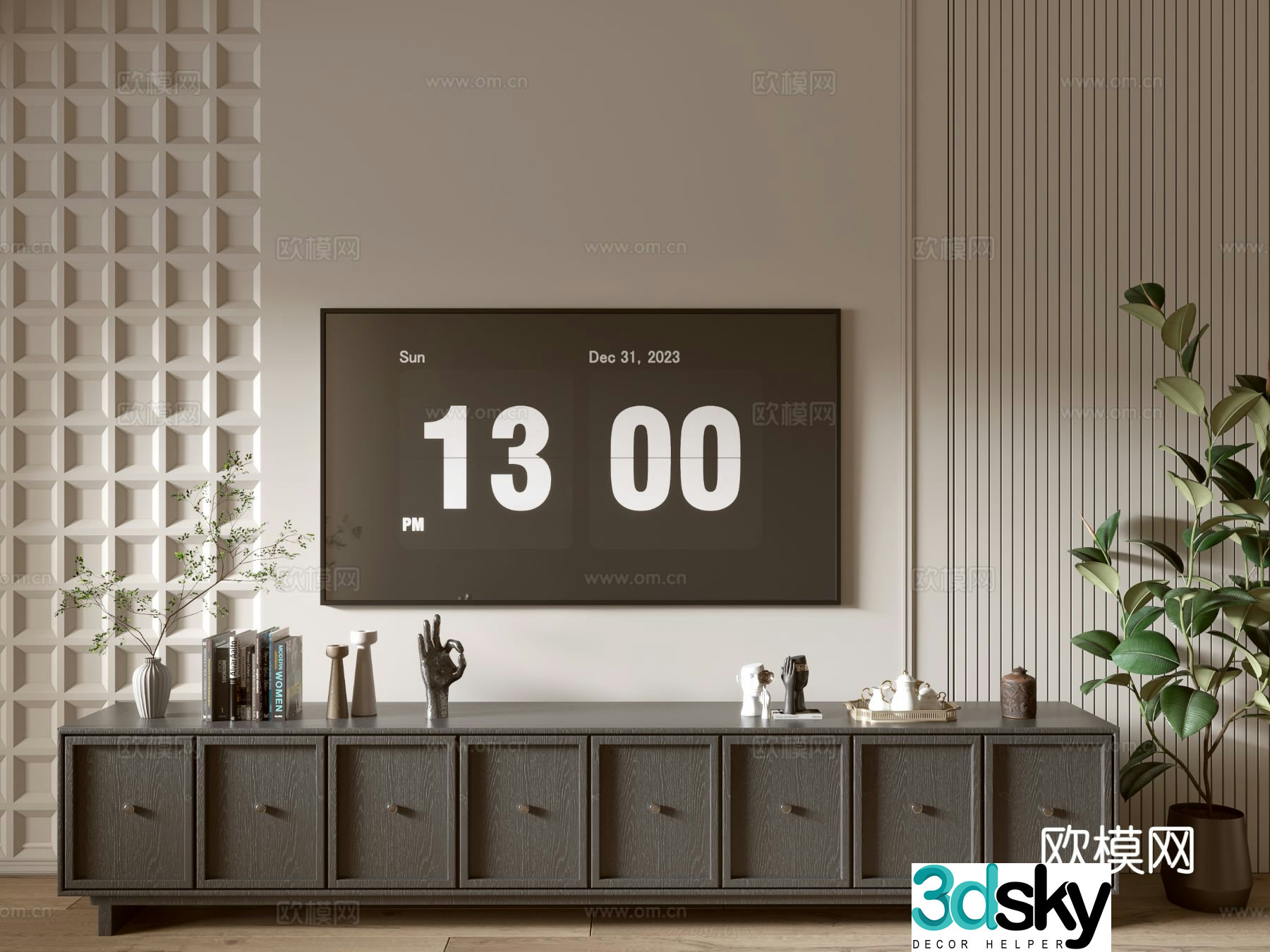 Modern TV cabinet 3d model