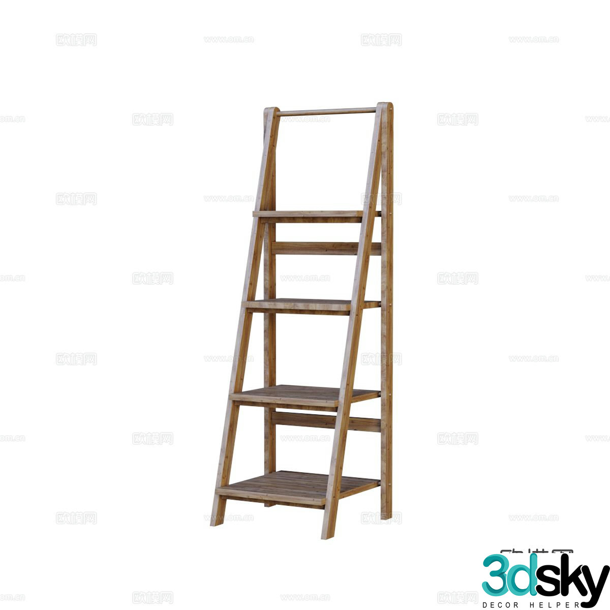 Nordic storage rack display rack display rack 3d model