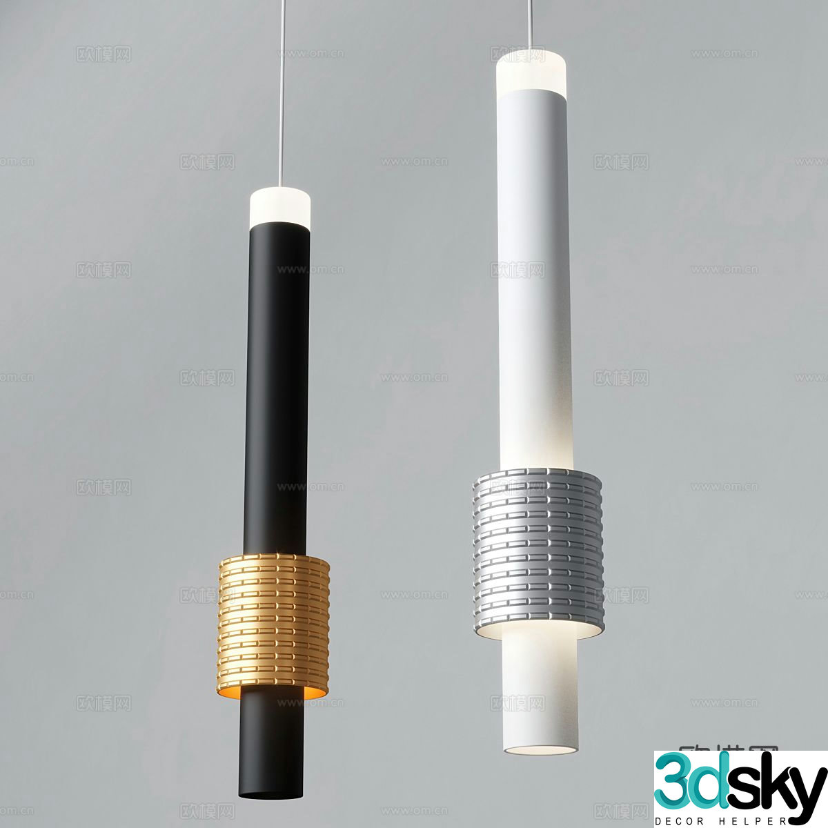 Minimalist small chandelier bedside small chandelier 3d model
