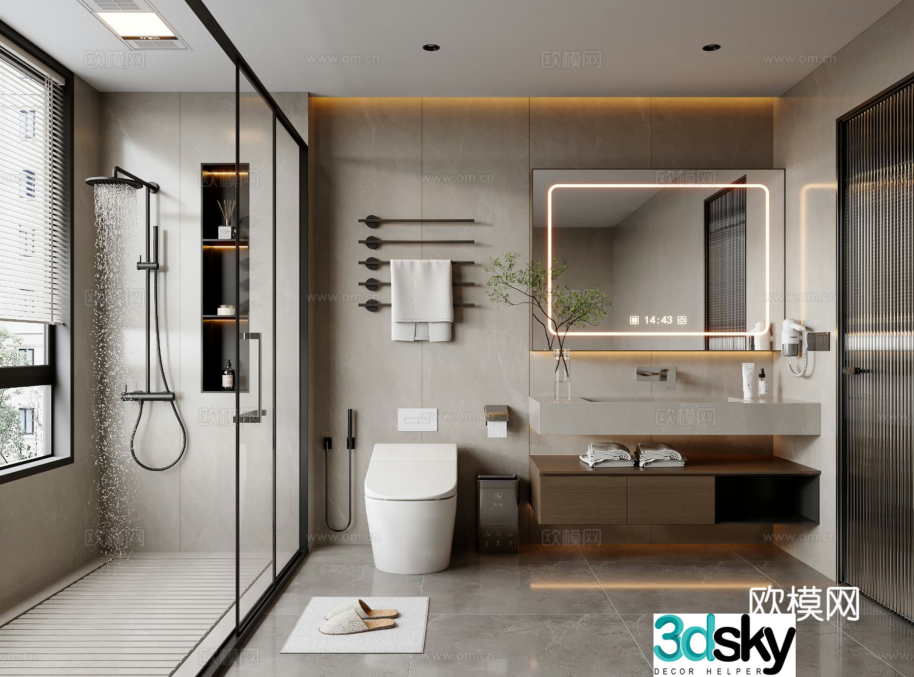 Italian bathroom bathroom 3d model