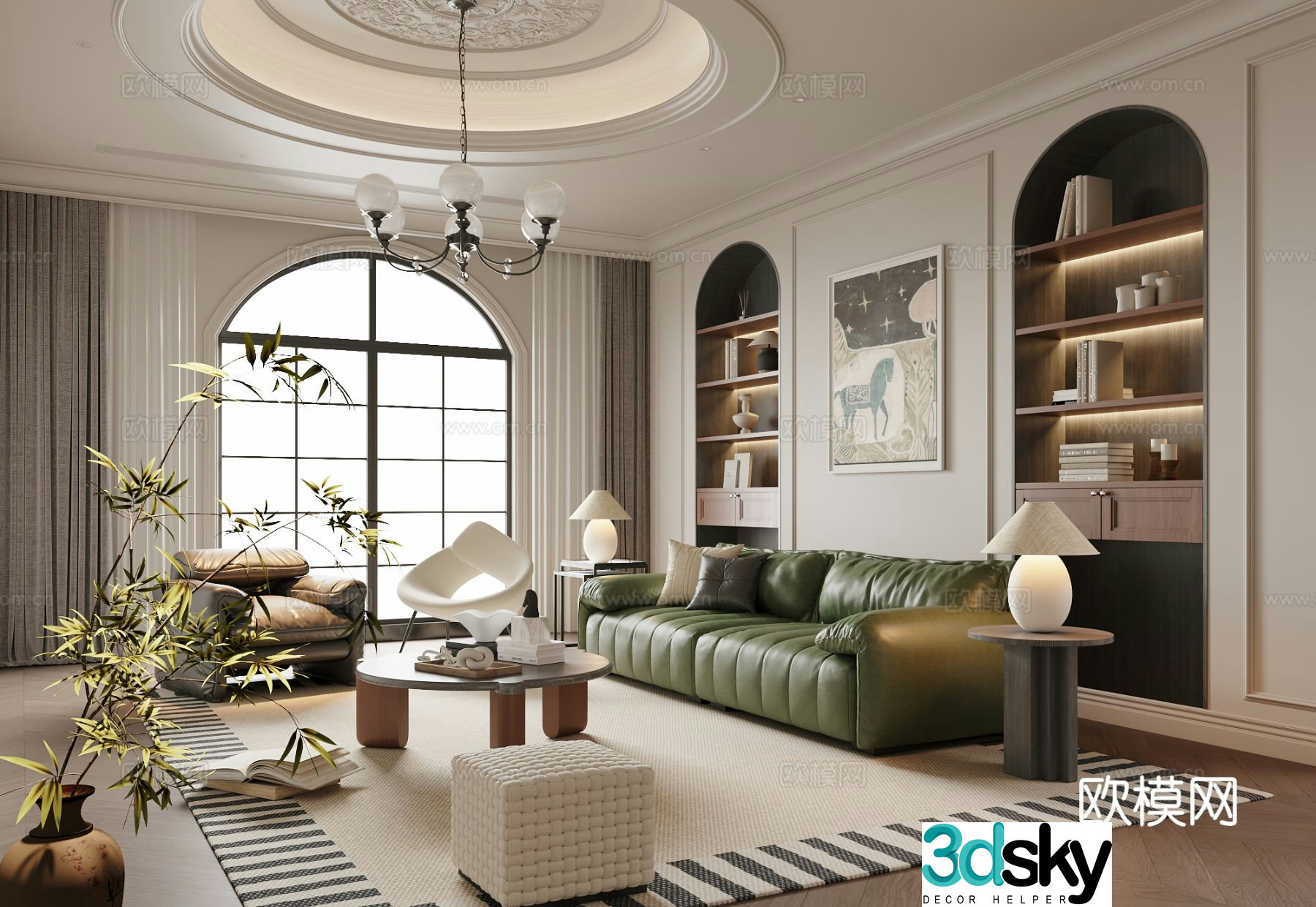 French living room 3d model