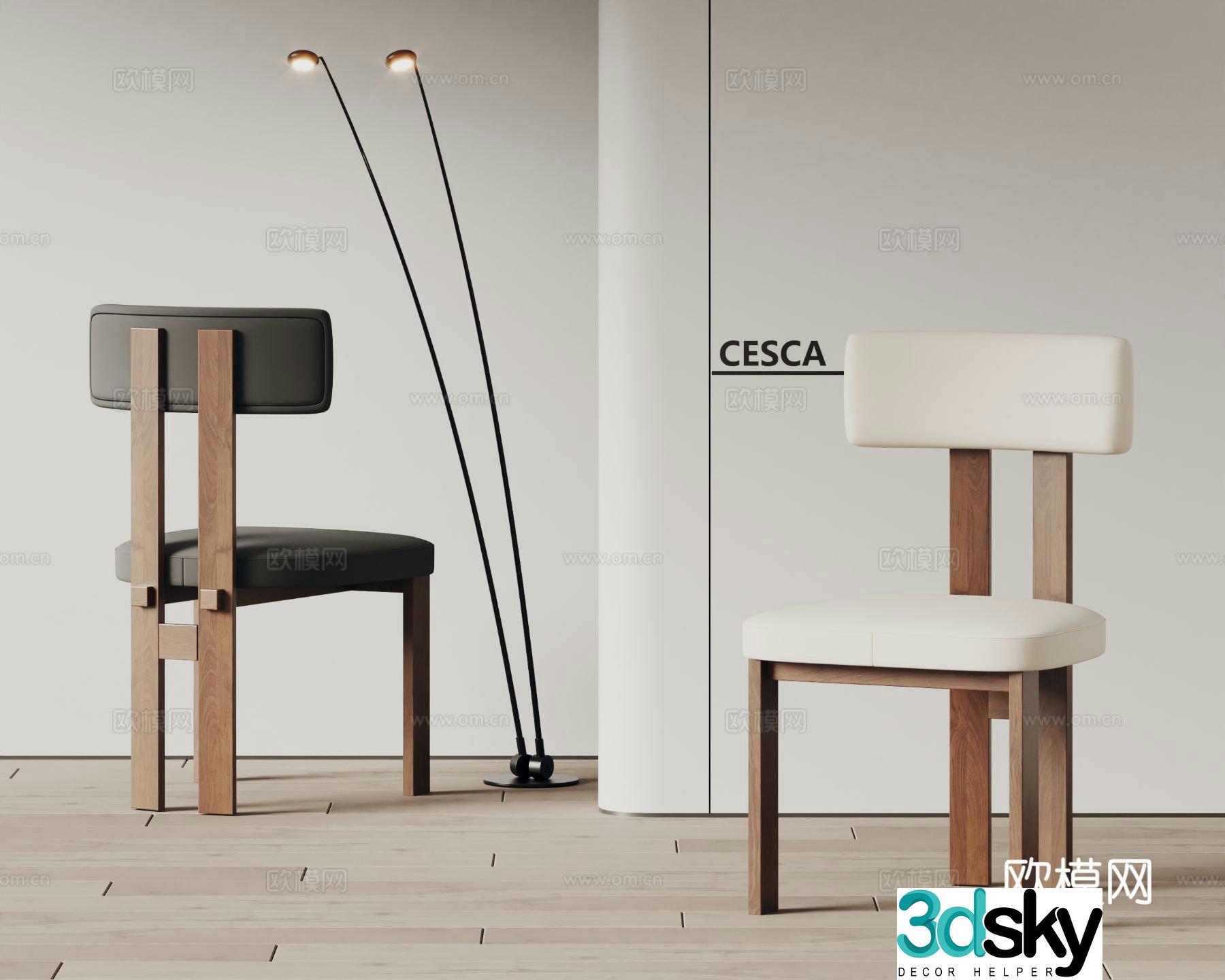 Cesca wabi-sabi chair dining chair 3d model