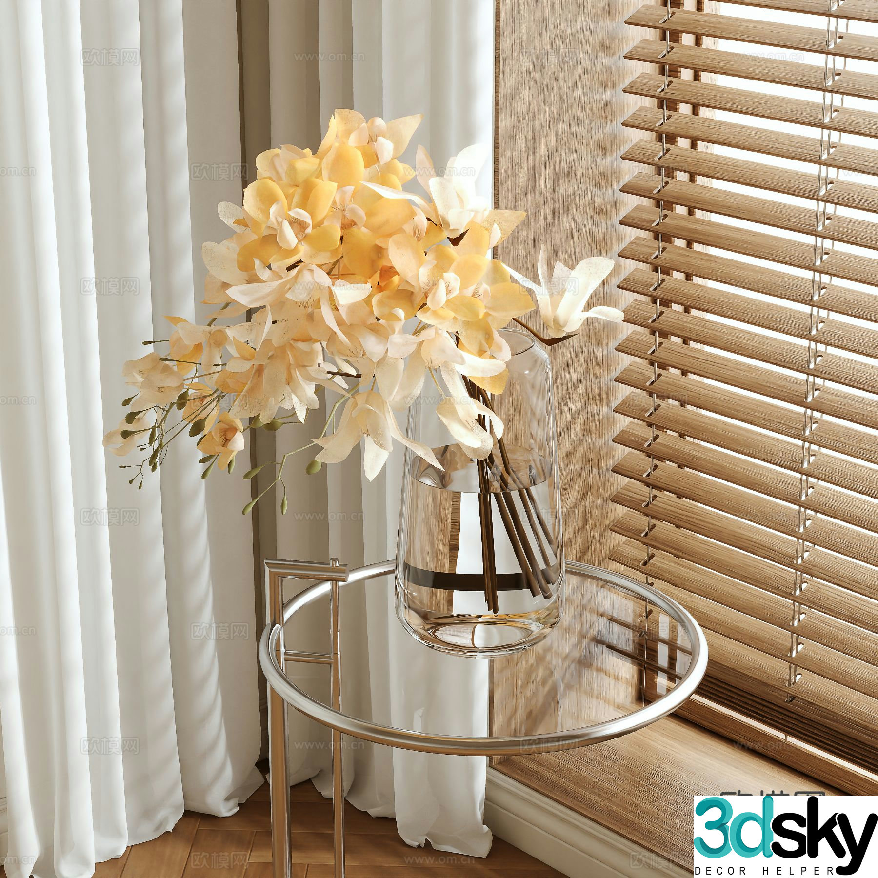 vase floral arrangement flowers flower arrangement 3d model