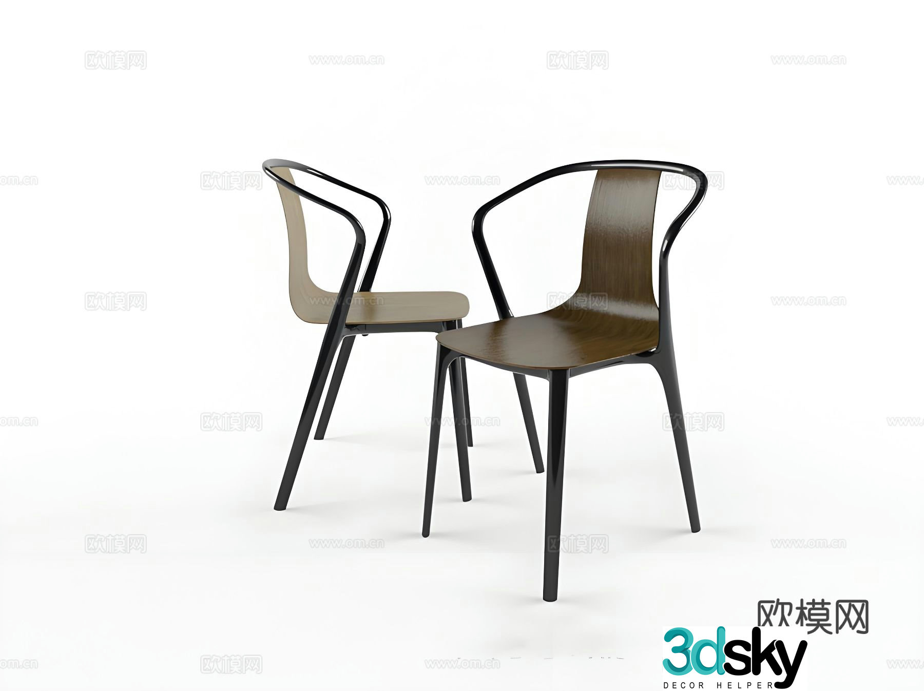 New Chinese style chair dining chair 3d model