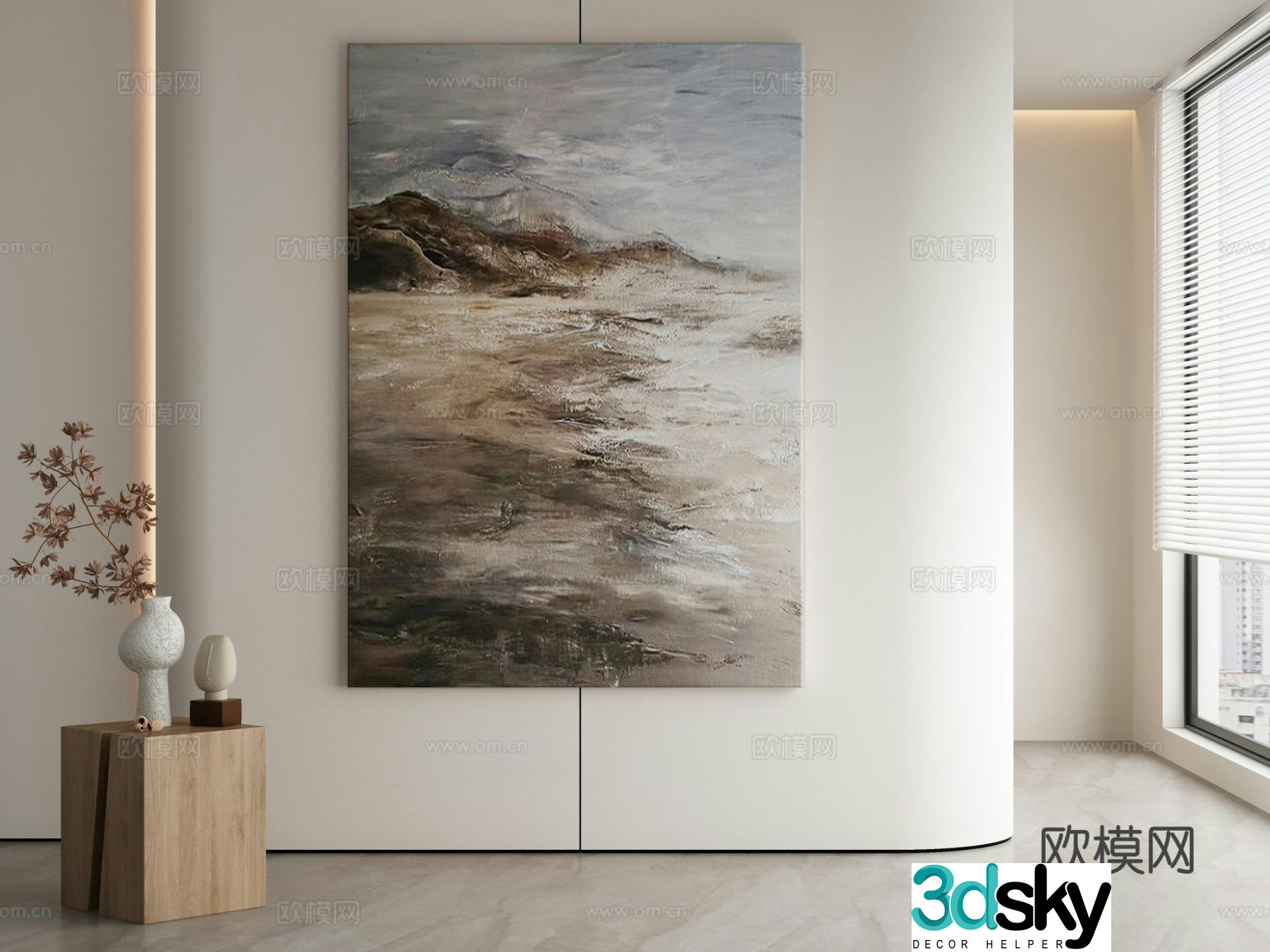 Decorative painting texture painting hanging painting 3d model