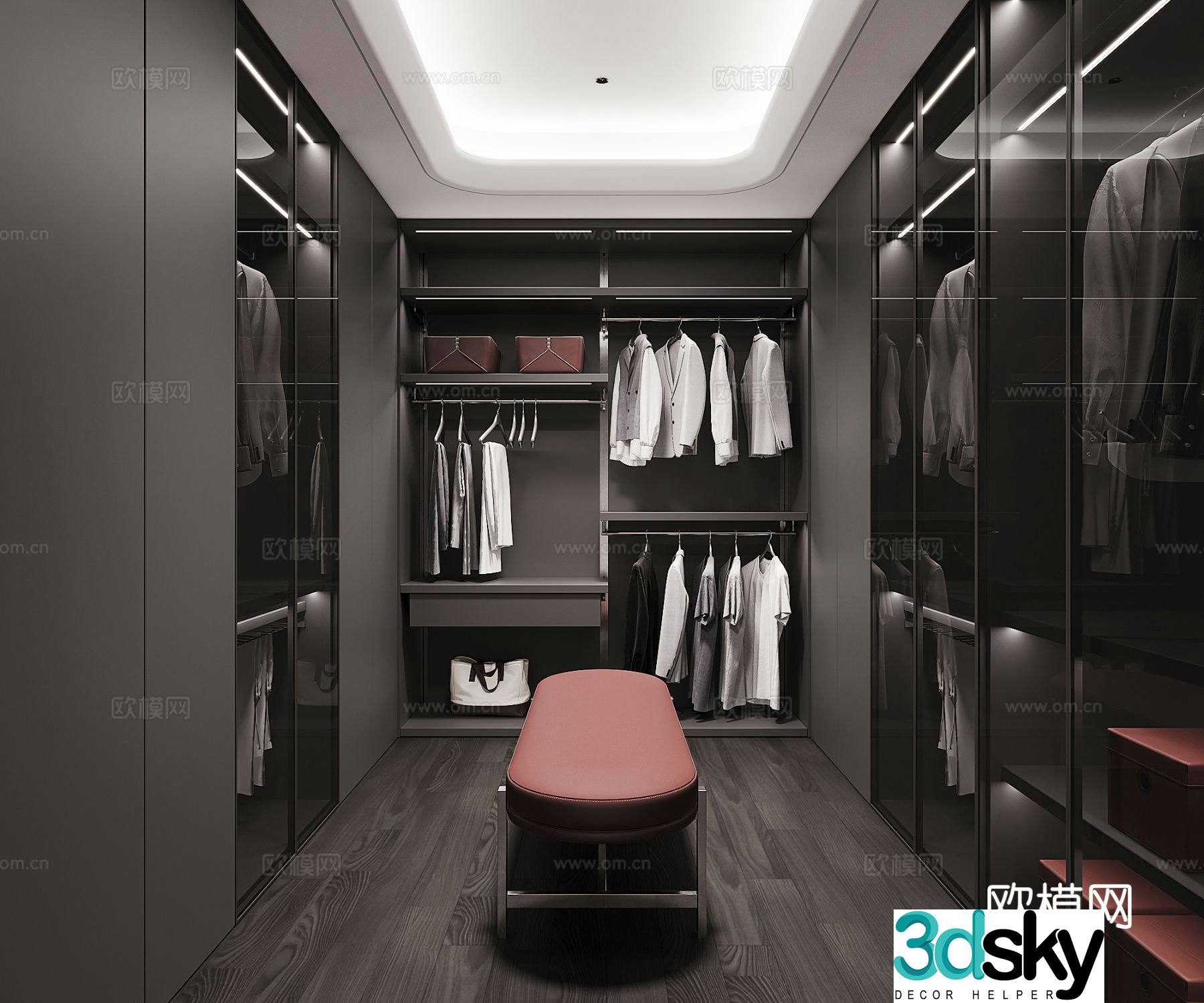 Modern cloakroom 3d model