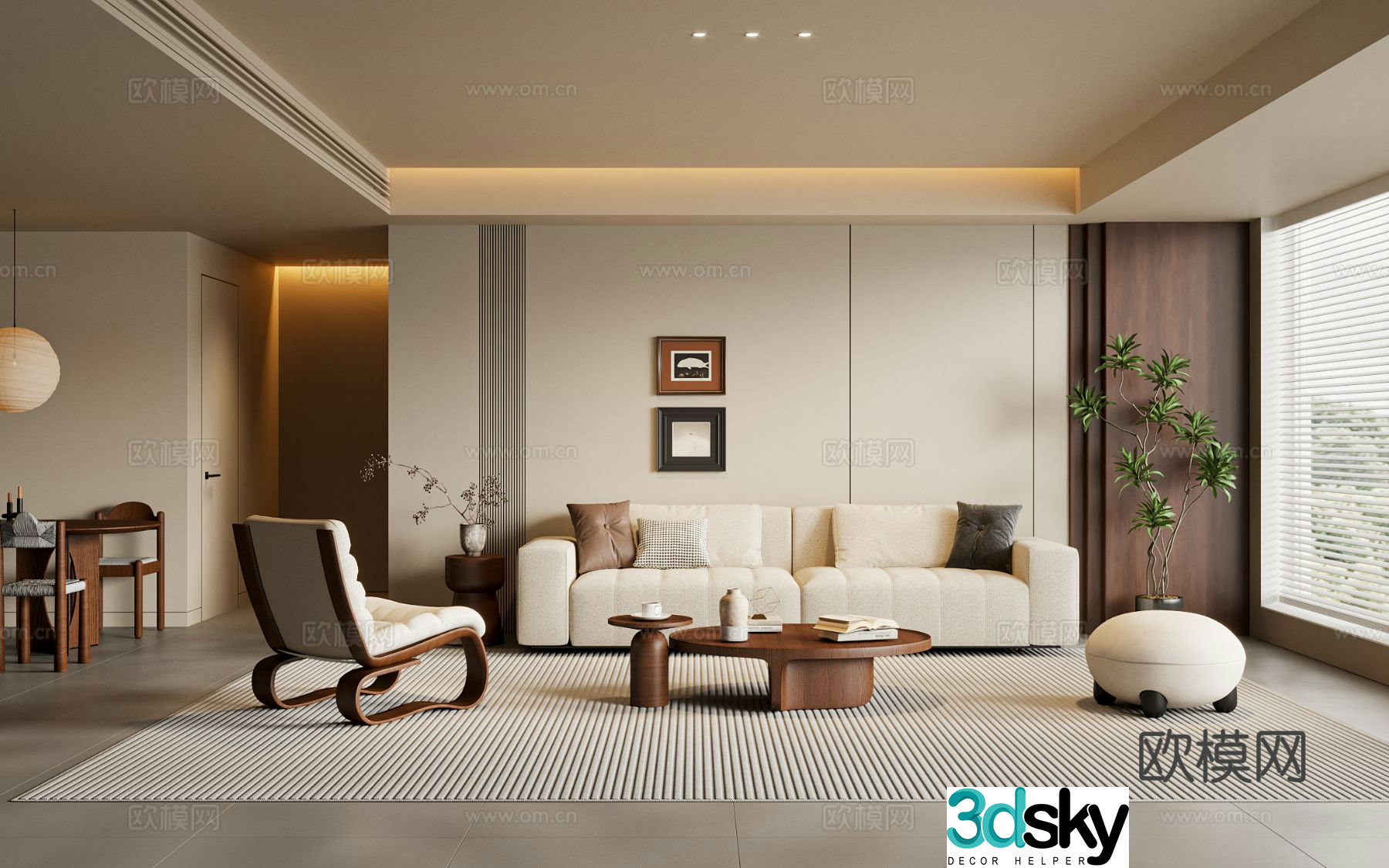 Medieval style living room 3D model