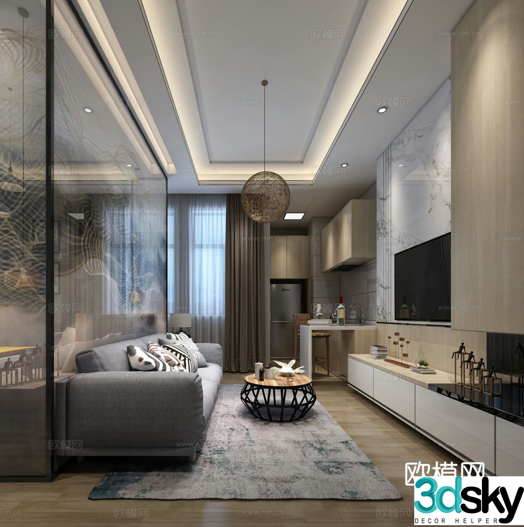 Modern apartment 3d model