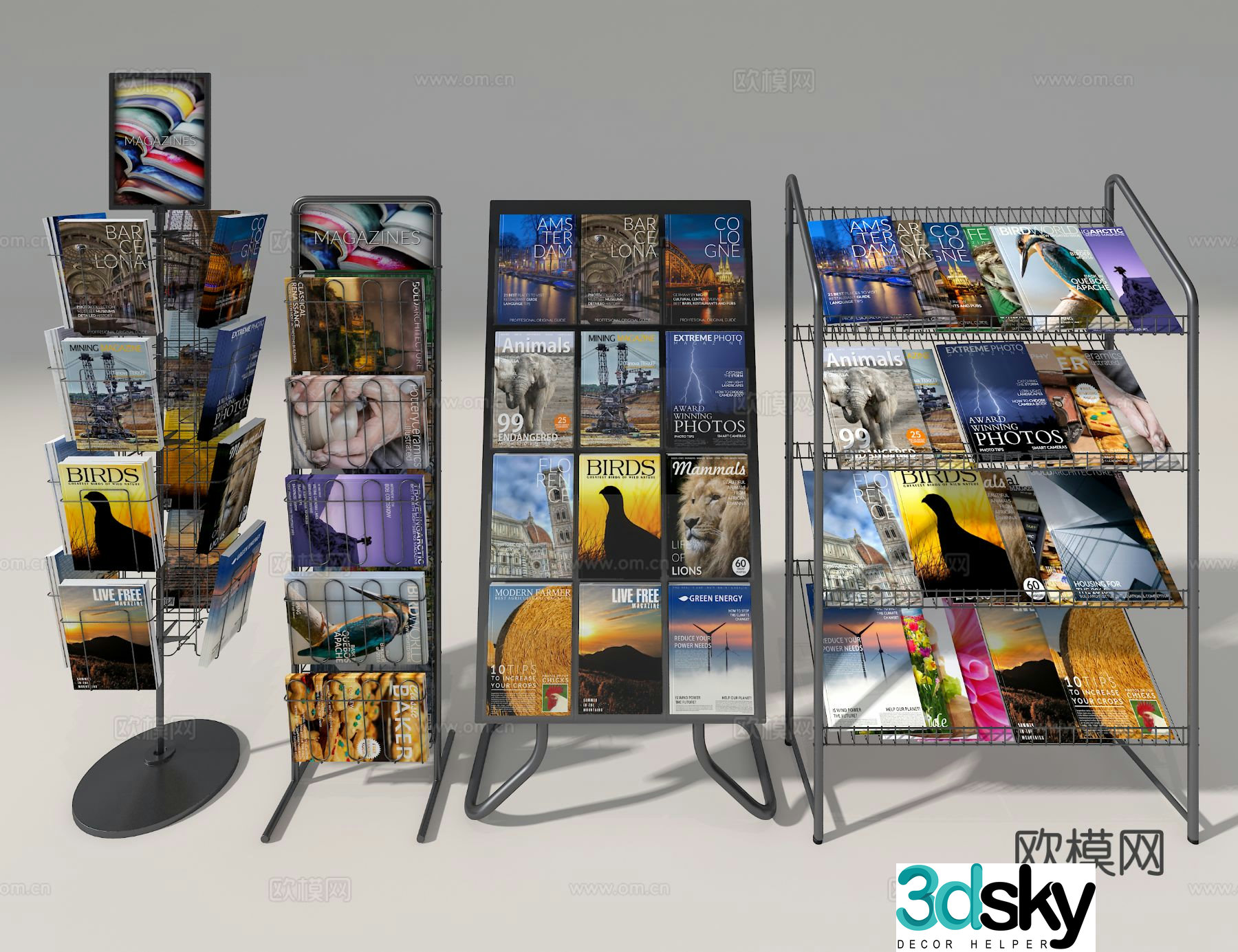magazine rack magazine rack 3d model