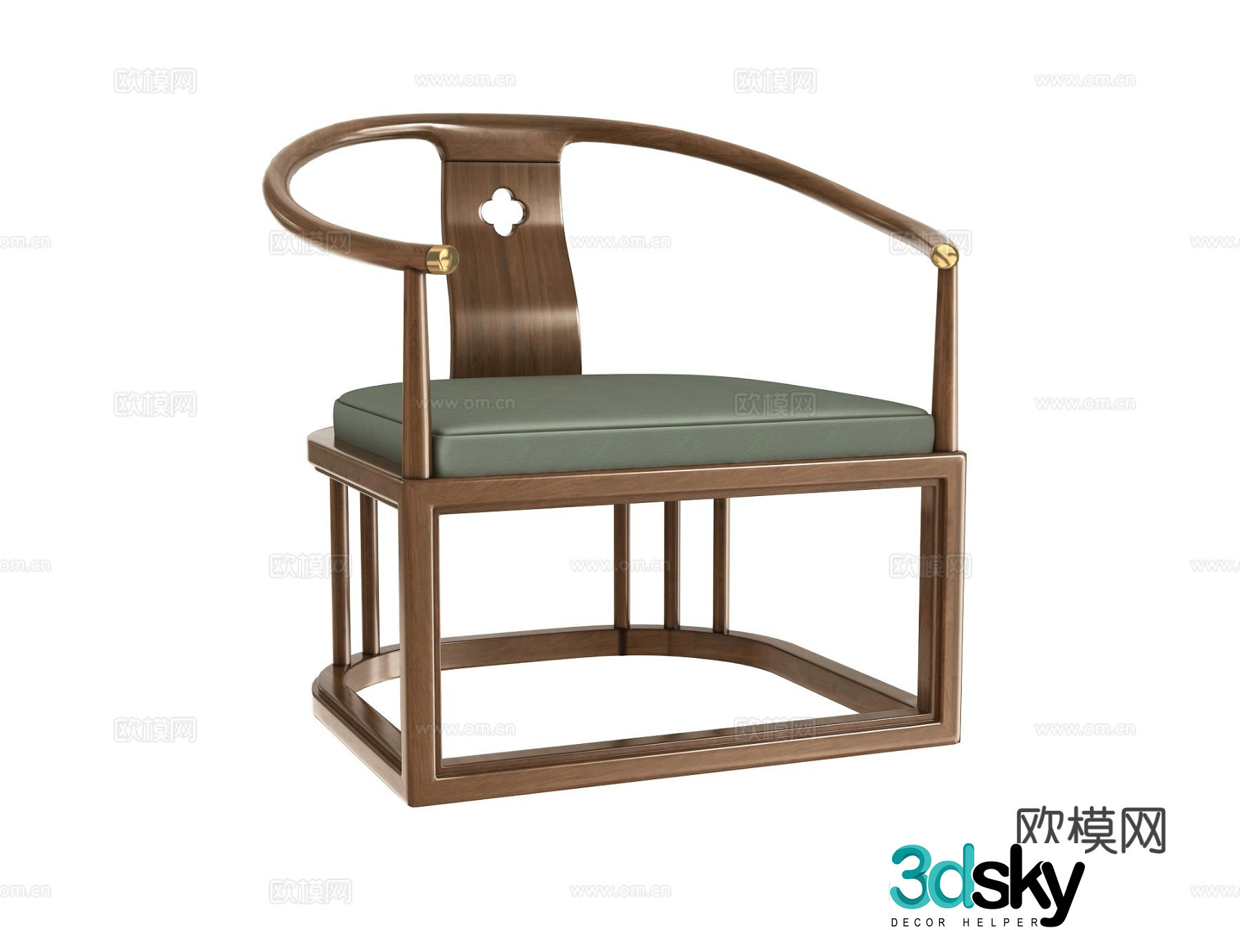 New Chinese style chair armchair 3d model
