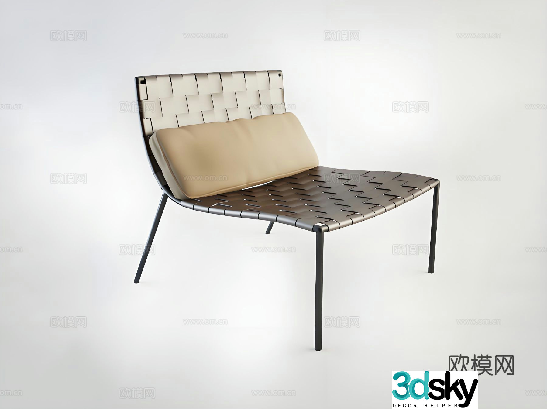 Leisure recliner leather recliner 3d model