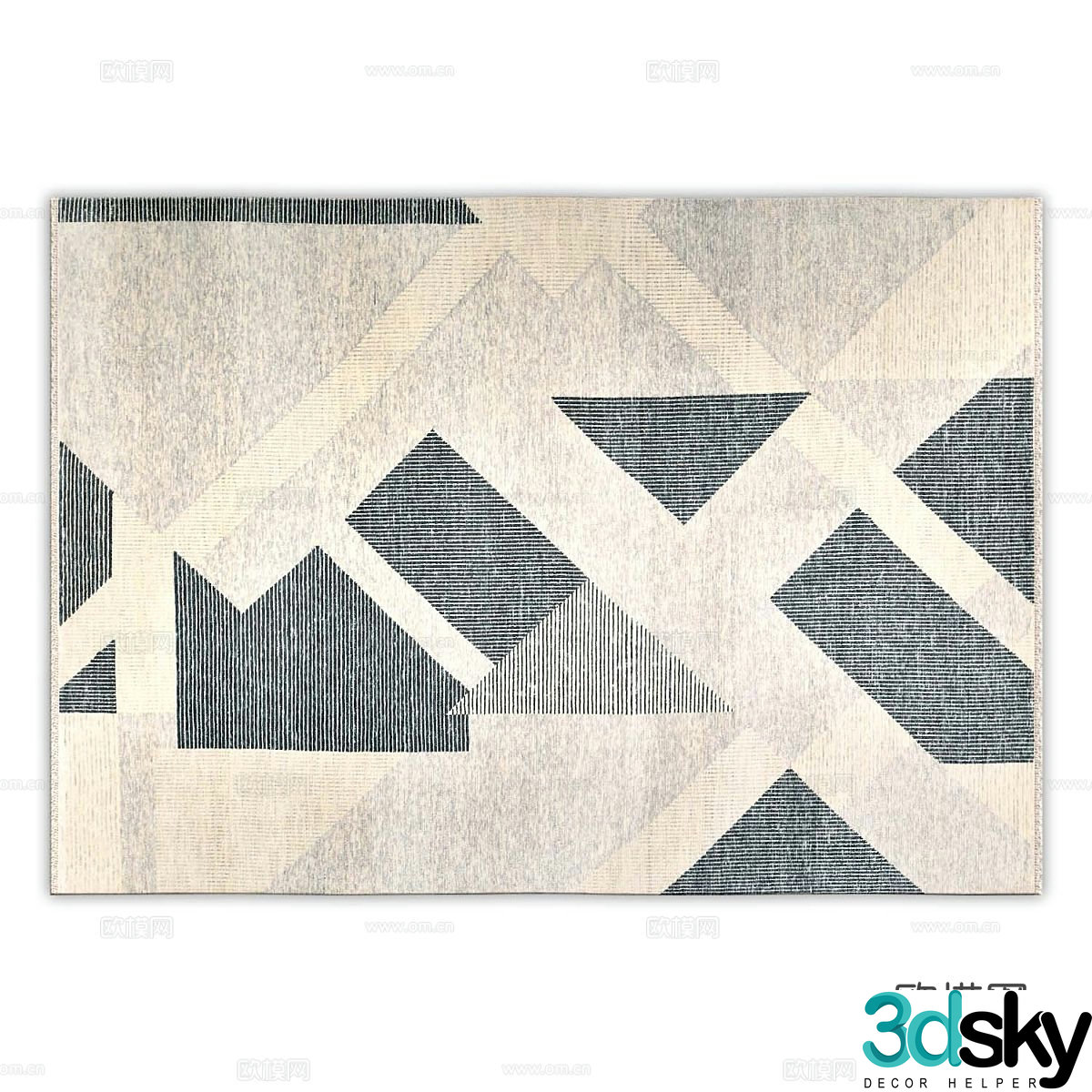 Modern carpet square carpet 3d model