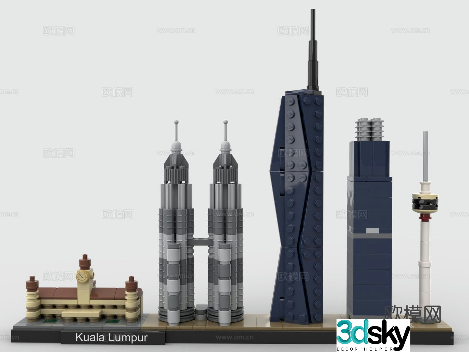 lego toys building blocks building complex kuala lumpur 3d model