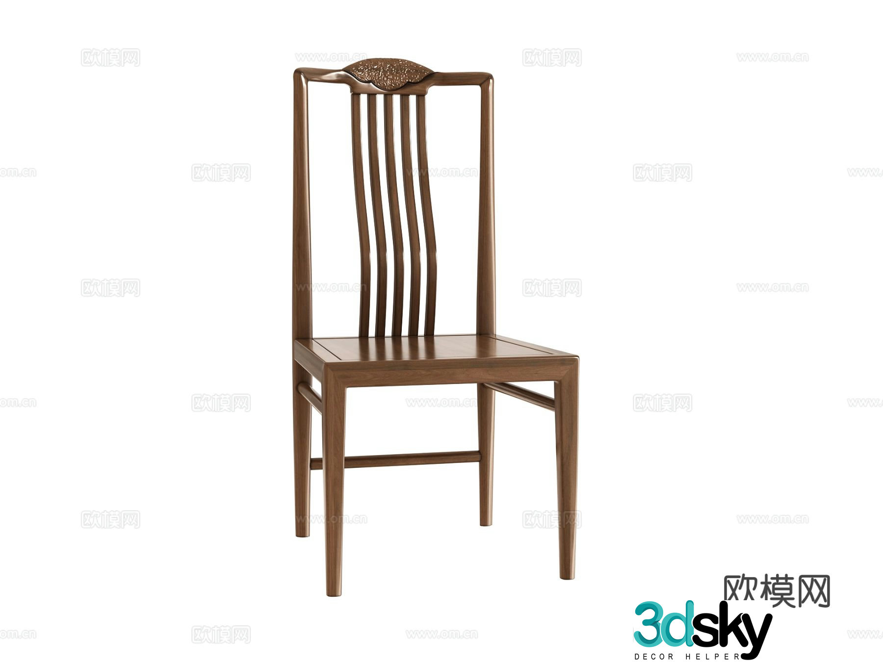 New Chinese style chair Taishi chair tea chair 3d model