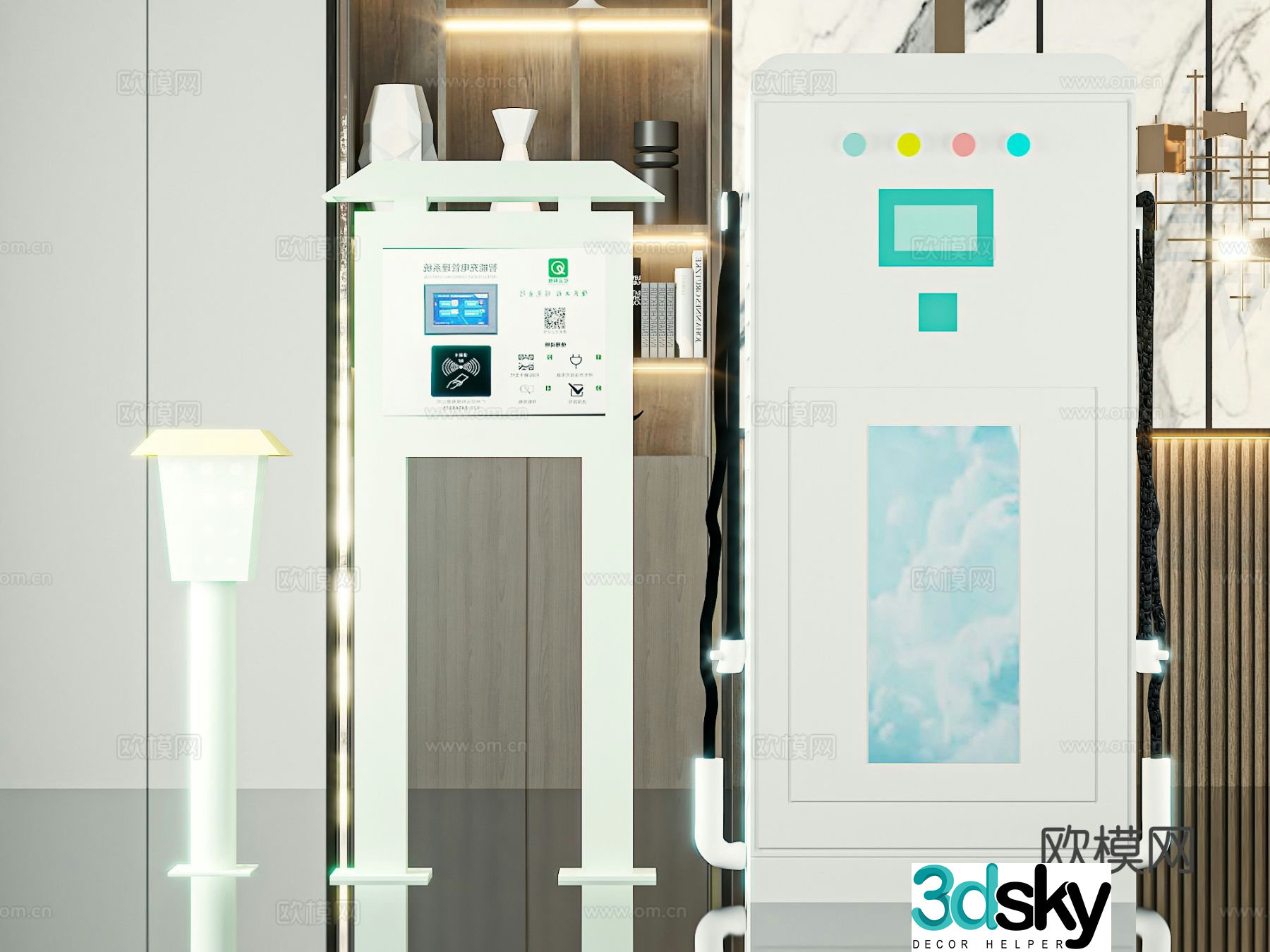Shared charging pile charging station 3D model
