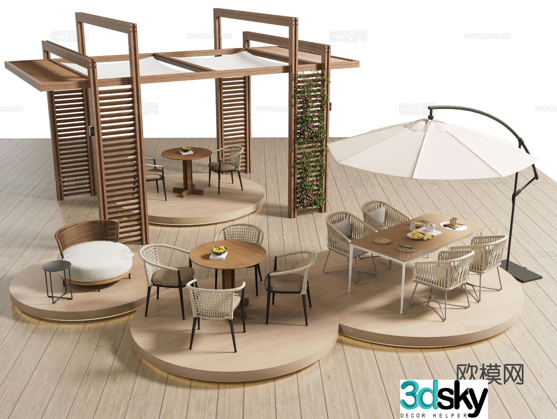 Modern outdoor table and chairs camping table and chairs 3d model