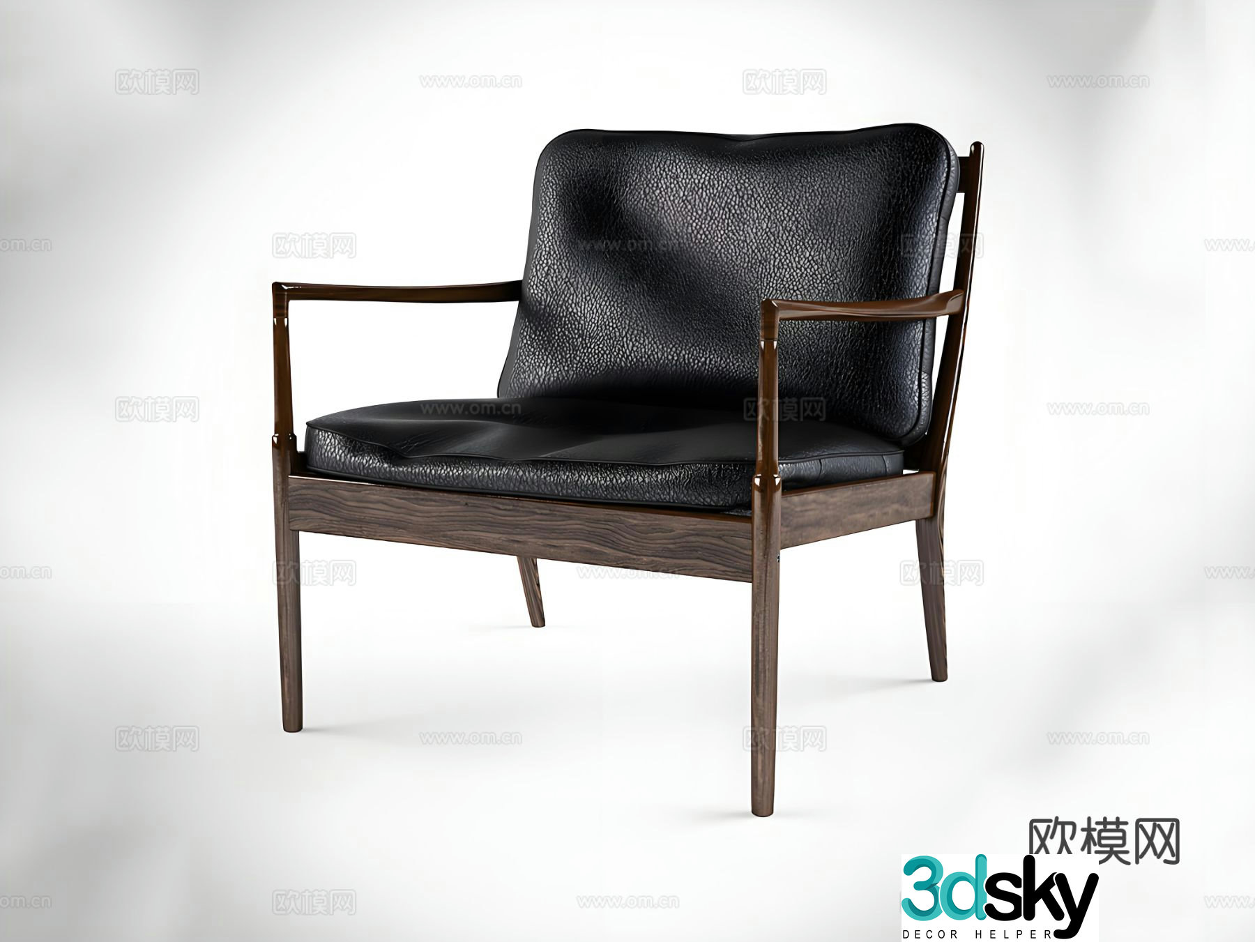 Medieval style chair leisure chair 3d model