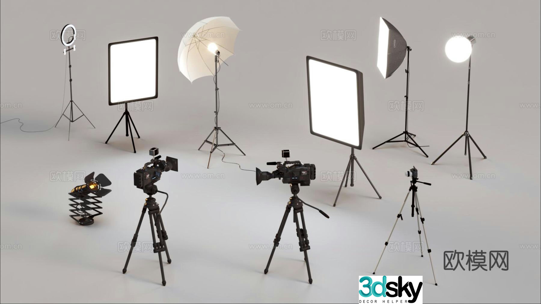 Photographic equipment camera fill light stage light 3d model