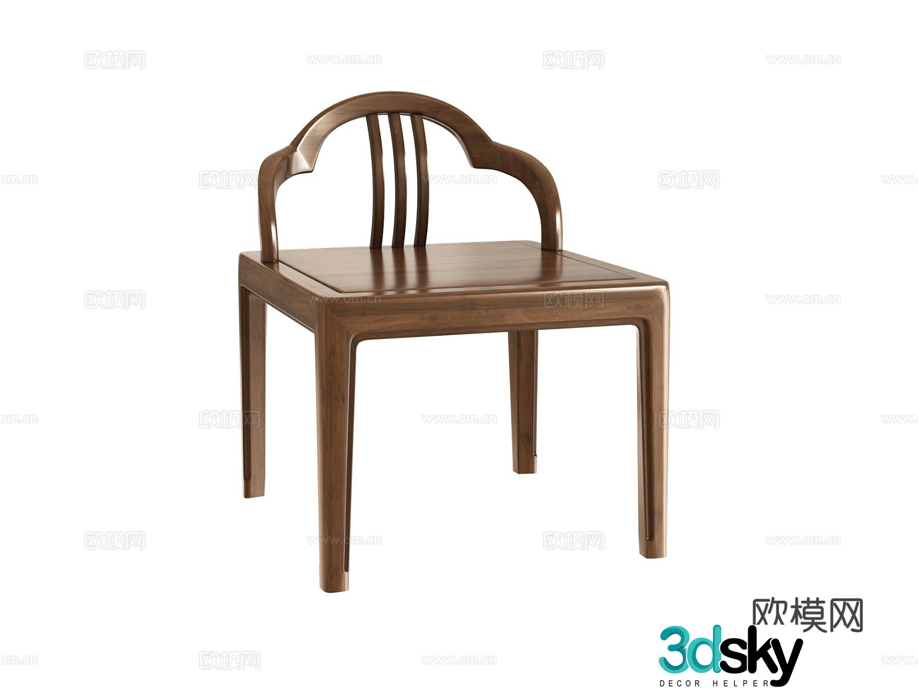 New Chinese style chair tea chair 3d model