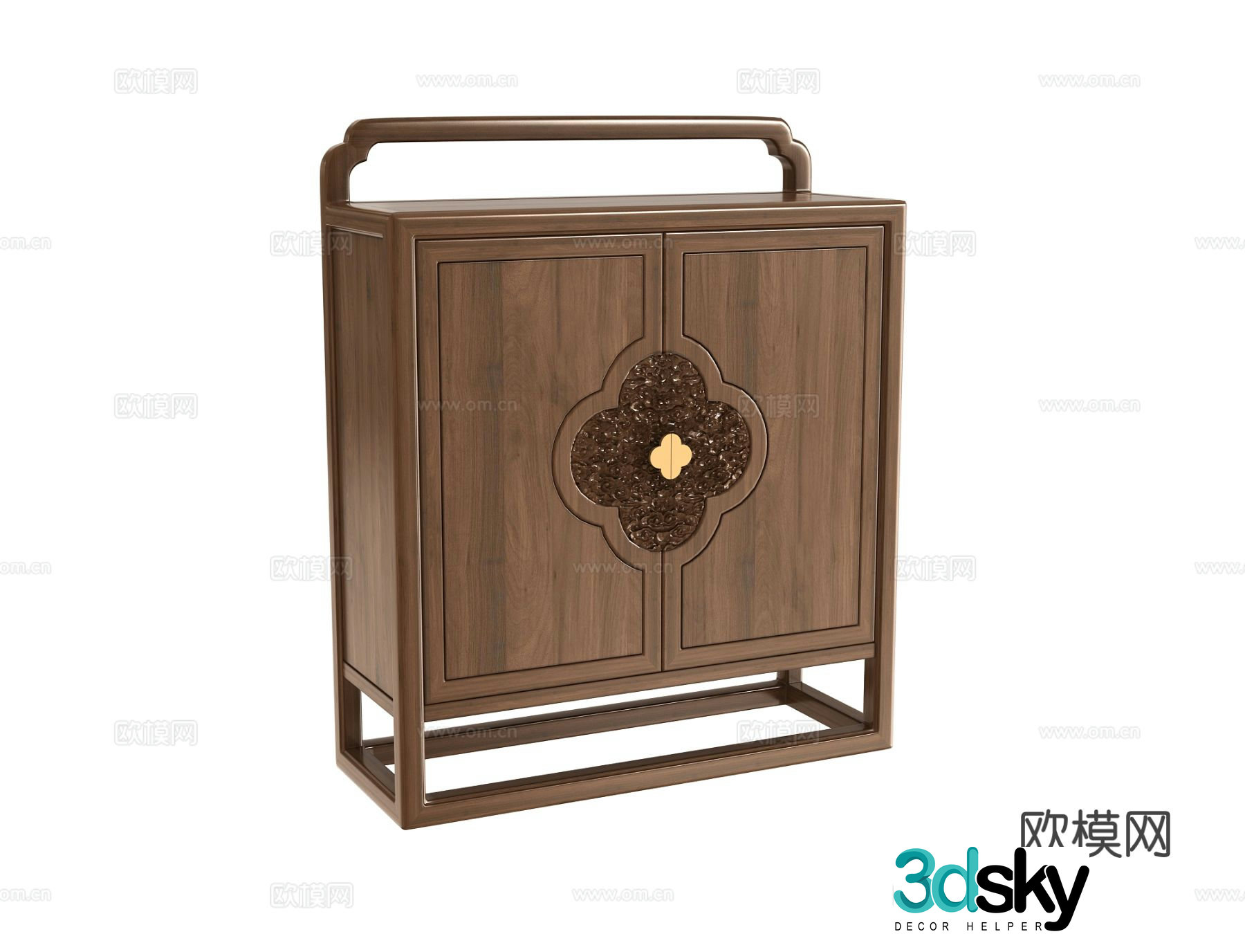 New Chinese style shoe cabinet 3d model