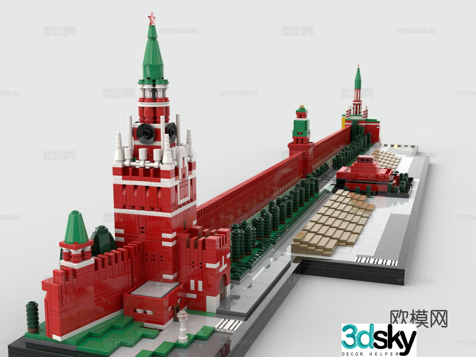 LEGO building blocks toy Kremlin building blocks 3d model