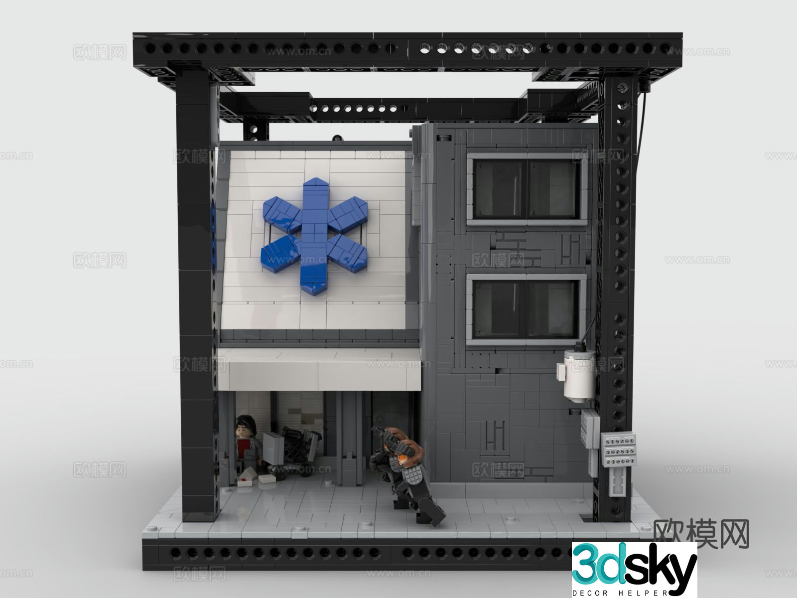 LEGO clinic toy building blocks 3d model